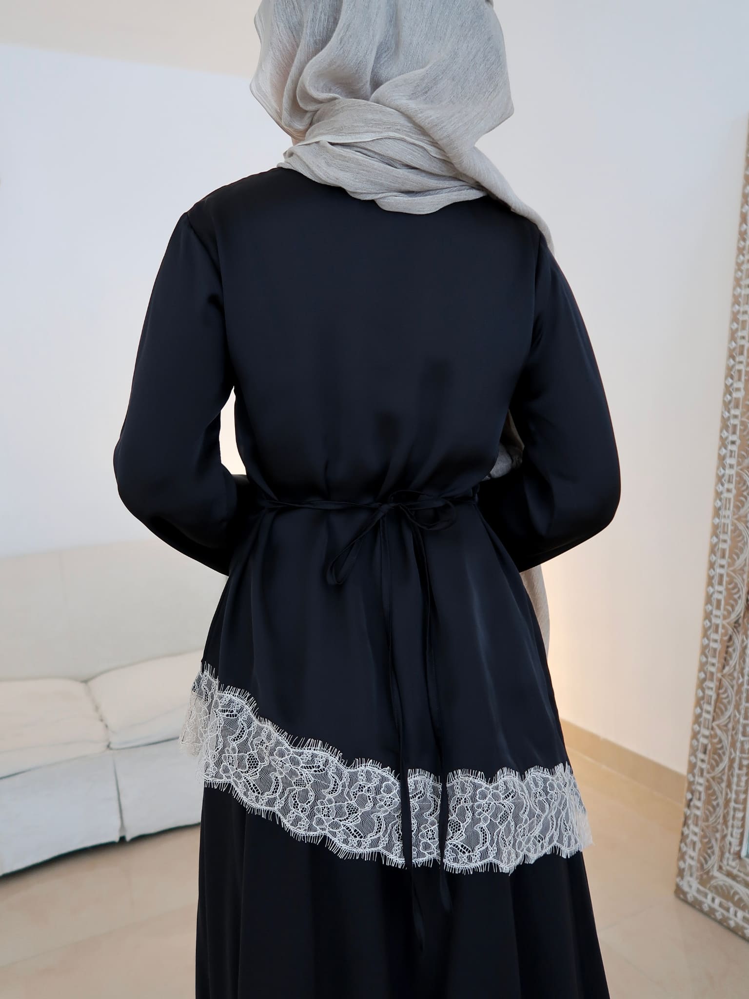 Harlyn Black And Cream Lace Shirt - Image 3