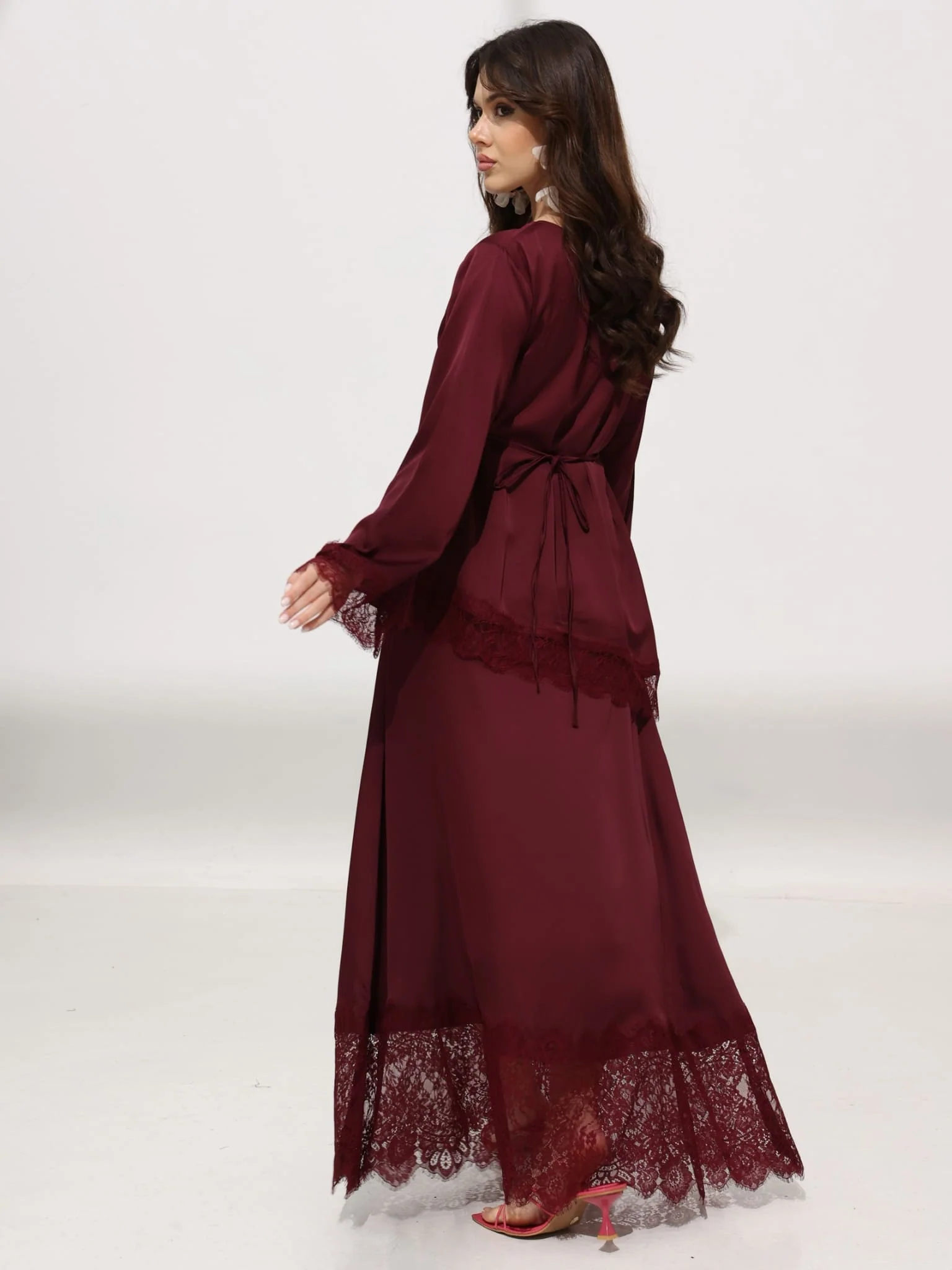 Harlyn Plum Lace Skirt - Image 3