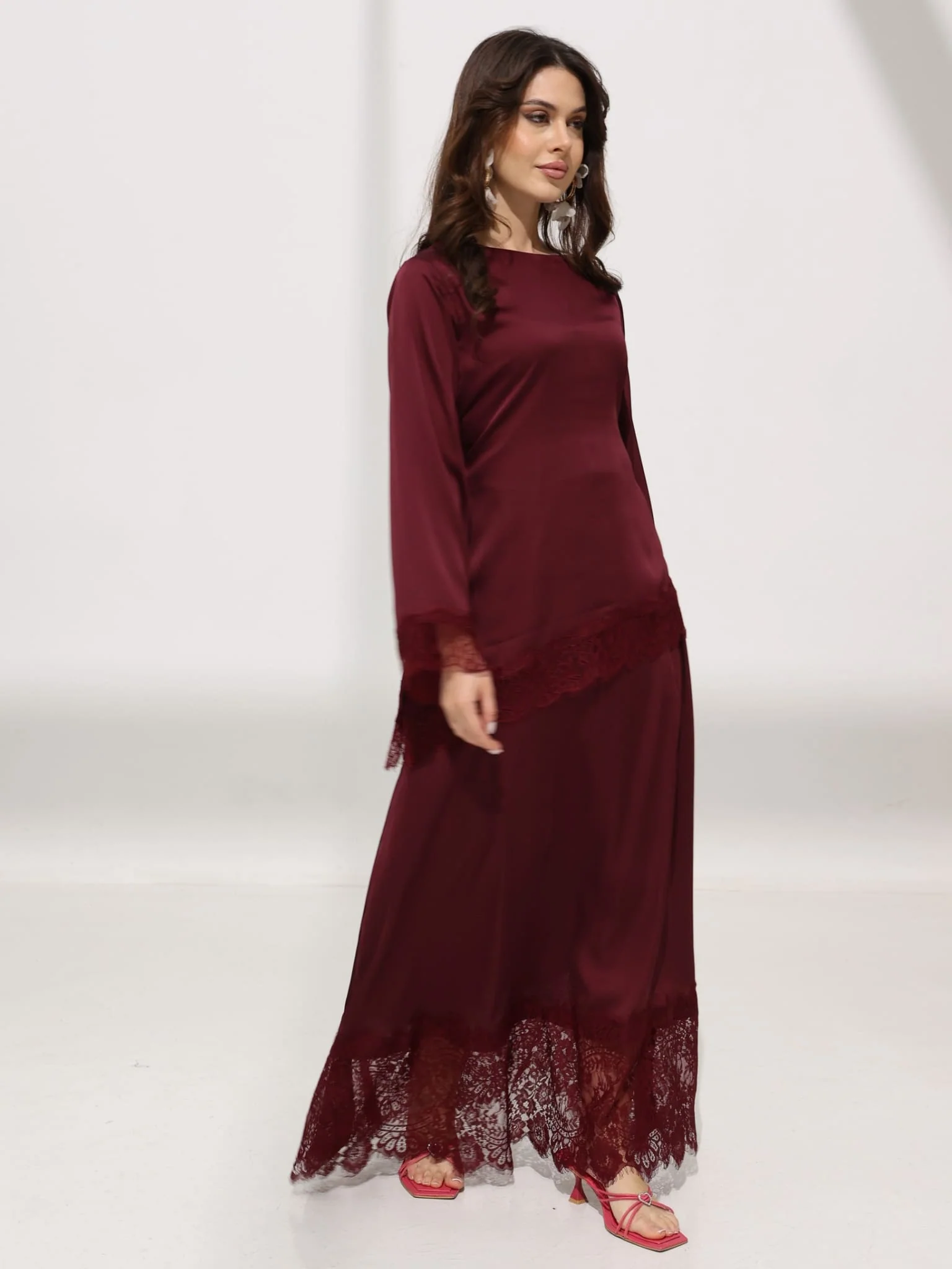 Harlyn Plum Lace Skirt - Image 7