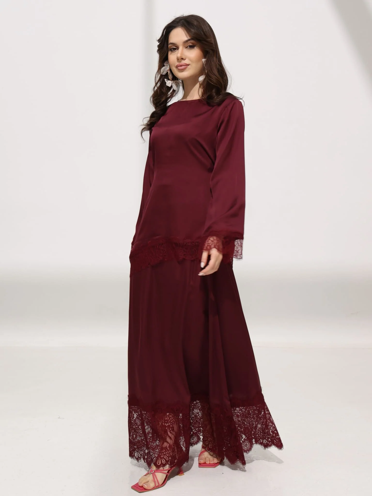 Harlyn Plum Lace Skirt - Image 8