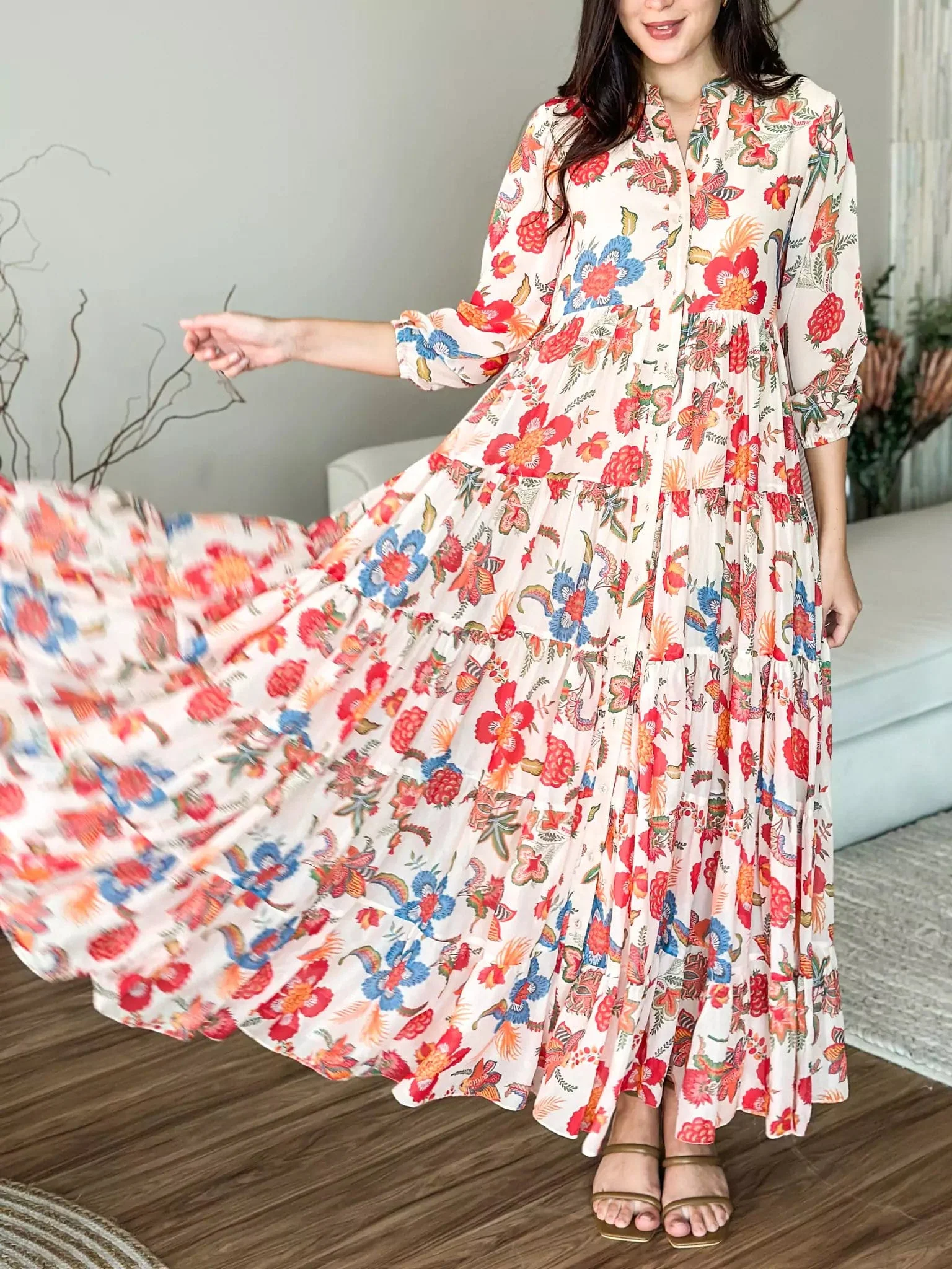 Hattie Floral Long Dress - Image 8