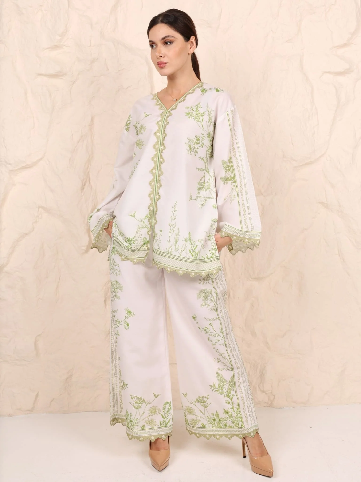 Imorian Green Scalloped Shirt - Image 3