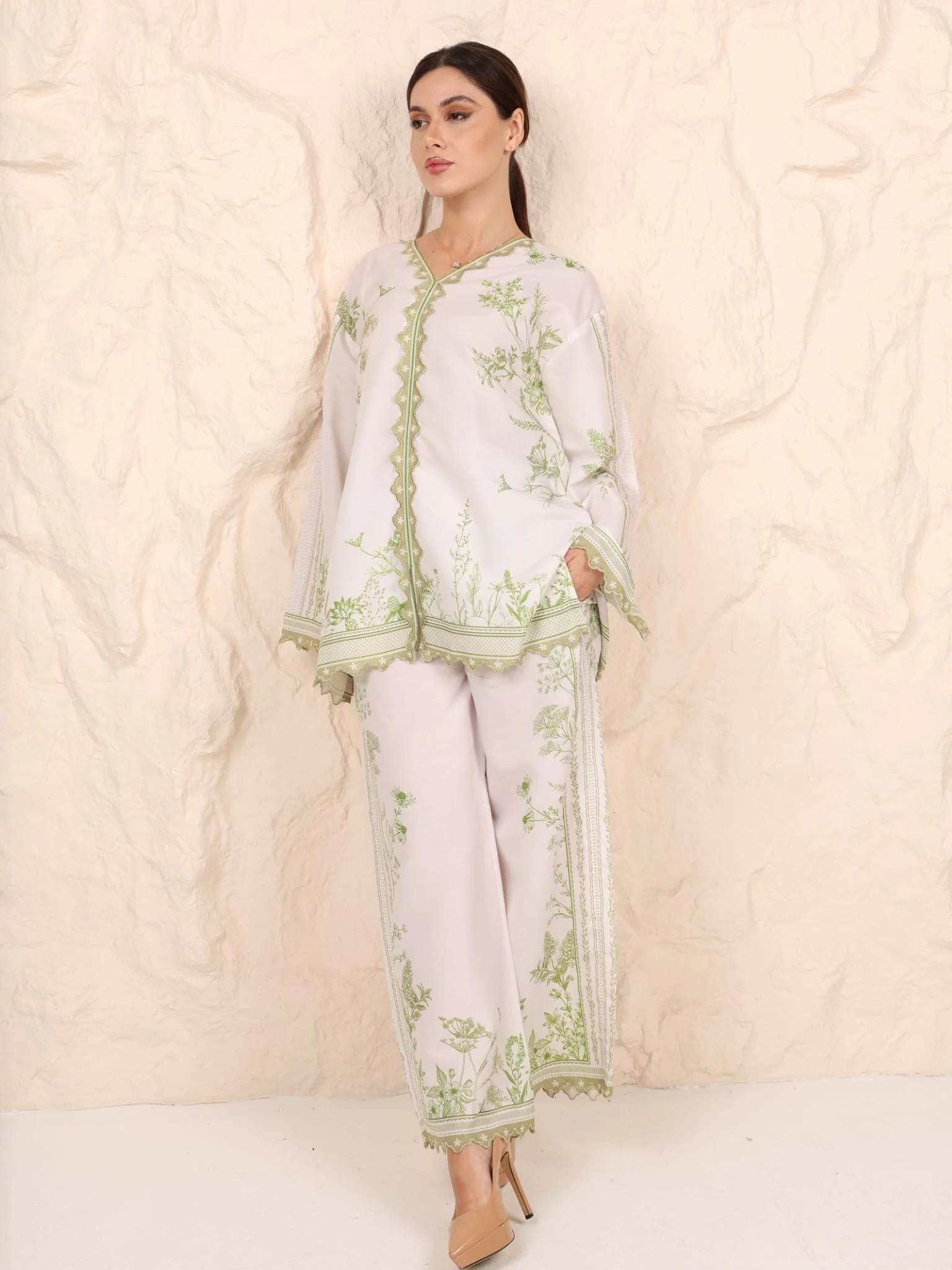 Imorian Green Scalloped Shirt - Image 5
