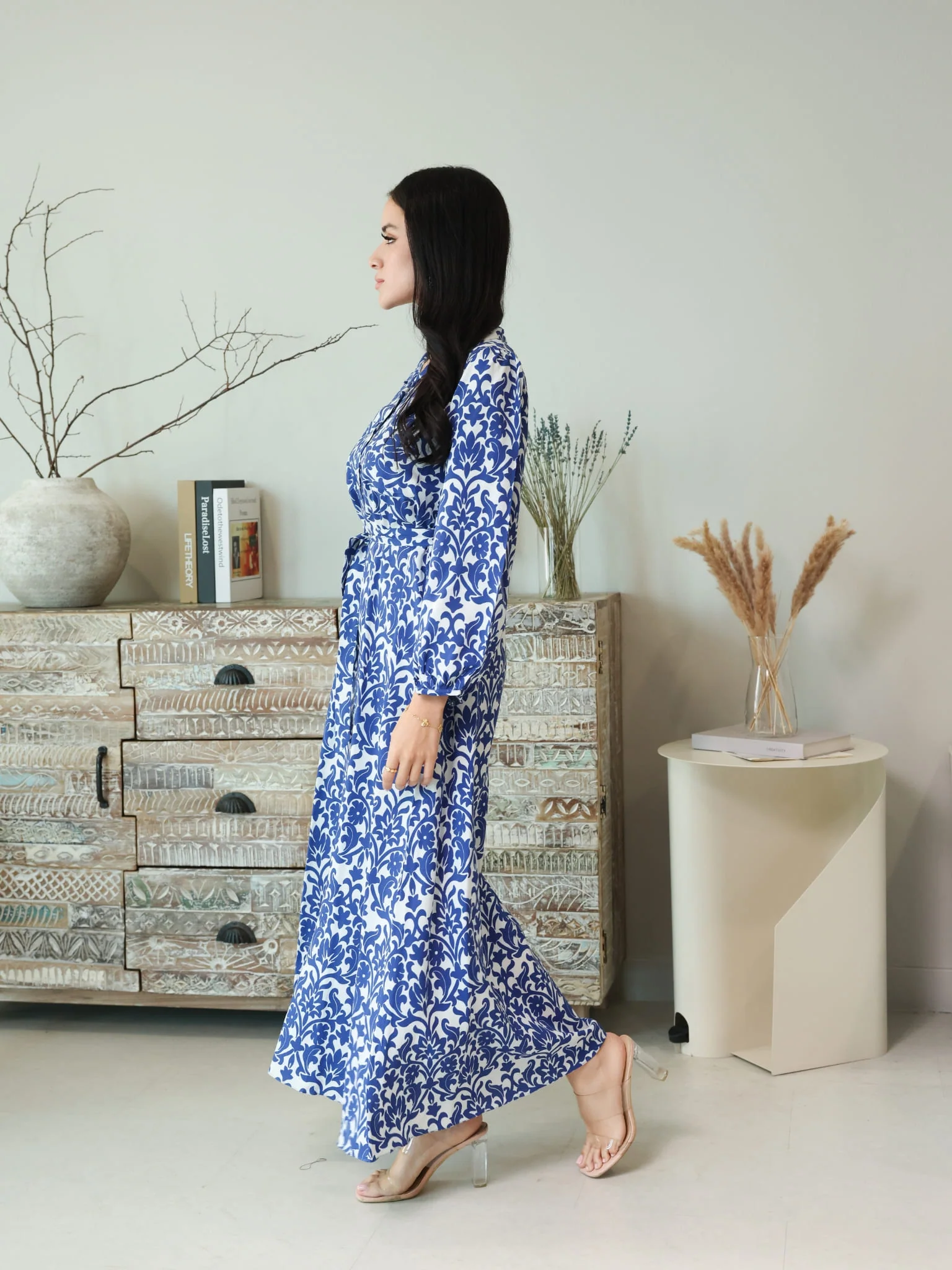 Inkris Blue Long Dress With Pockets - Image 3