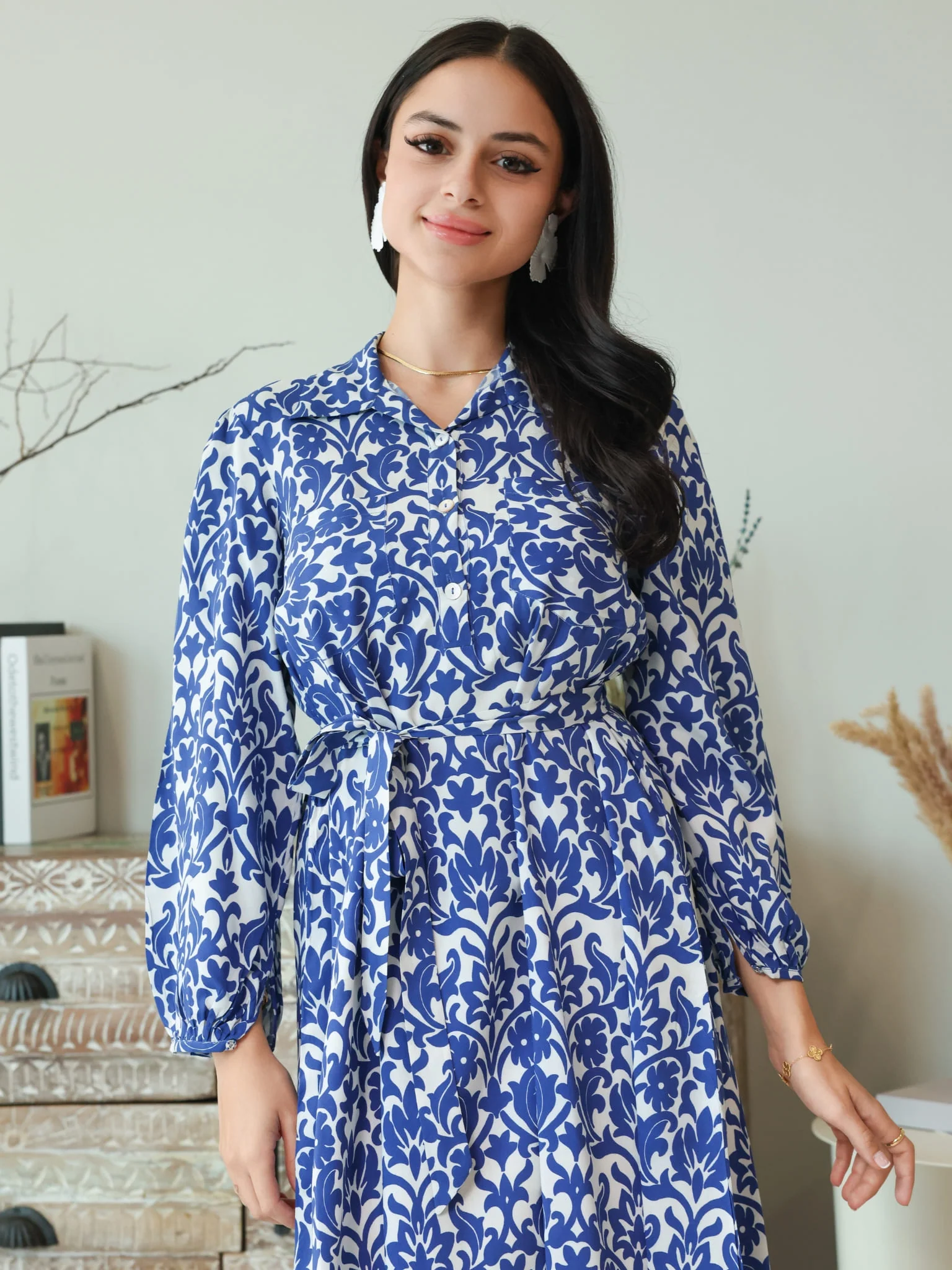 Inkris Blue Long Dress With Pockets - Image 6