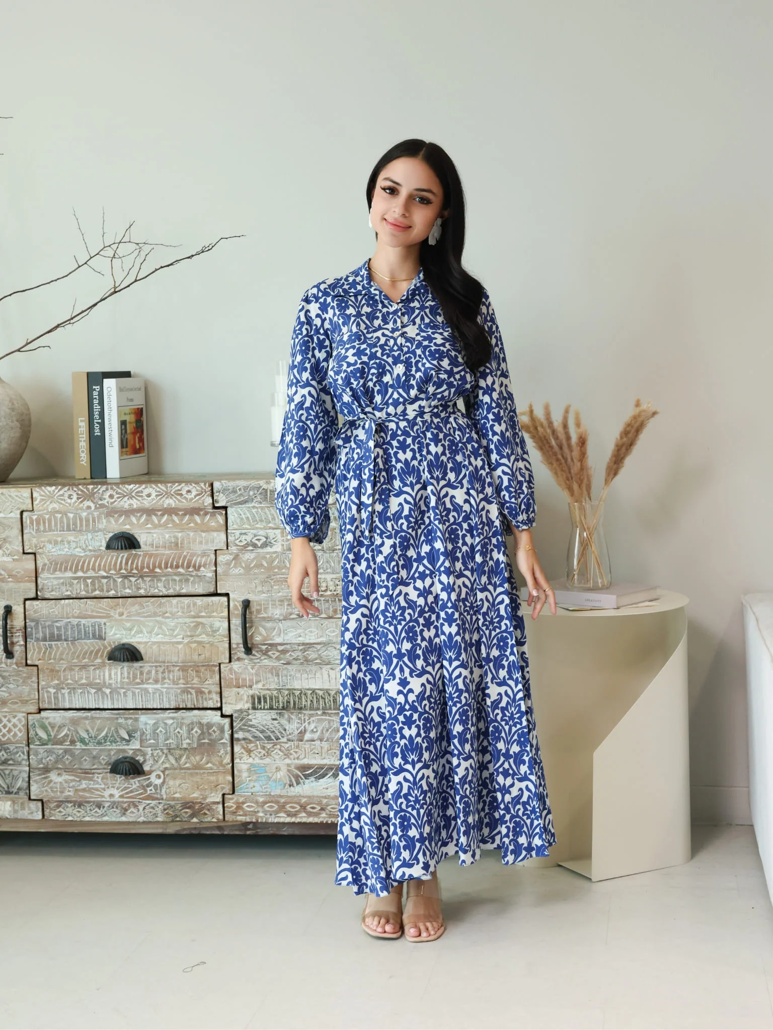 Inkris Blue Long Dress With Pockets - Image 7