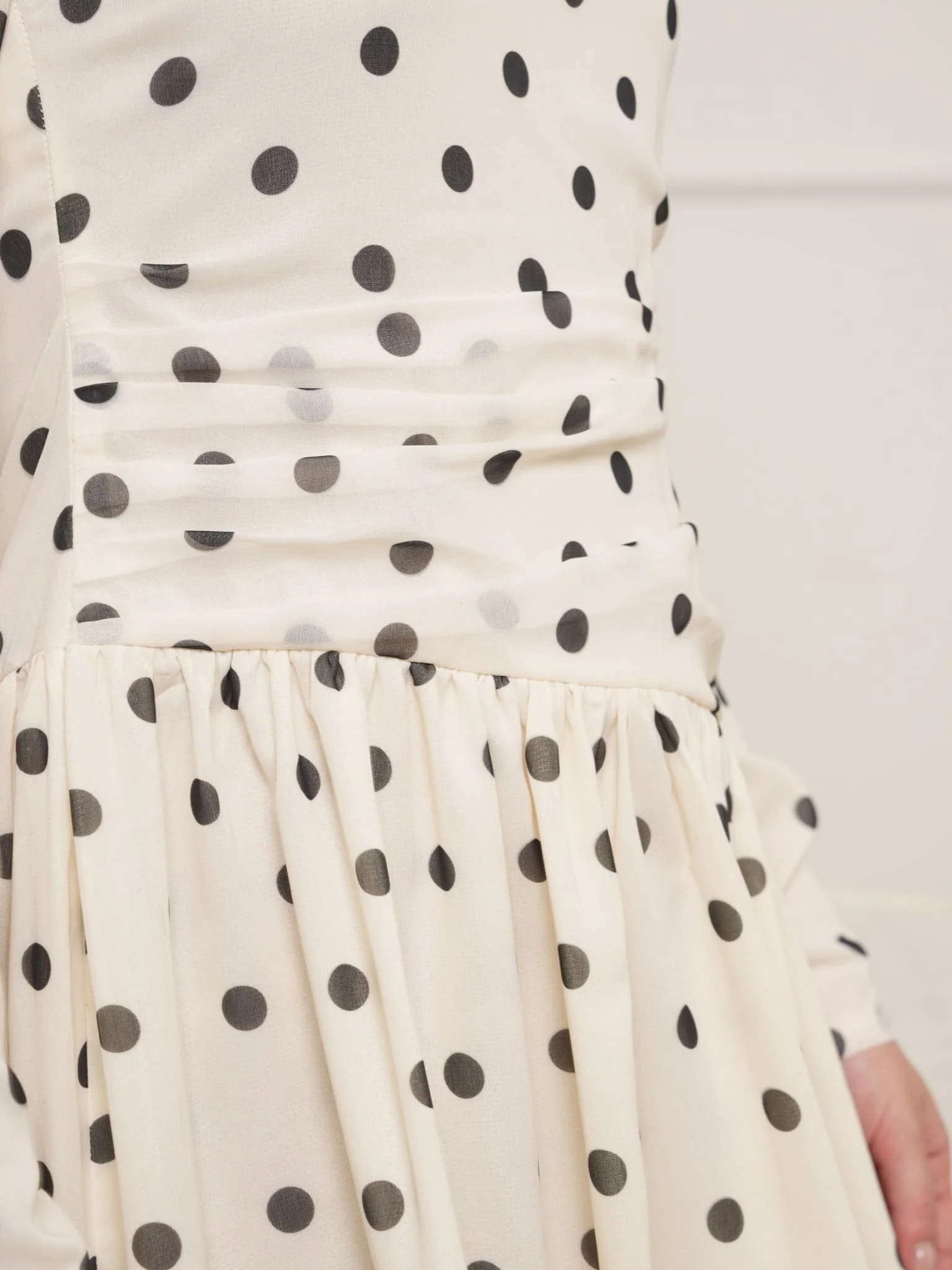 Jenner Black And White Polka Dots Dress - Image 4