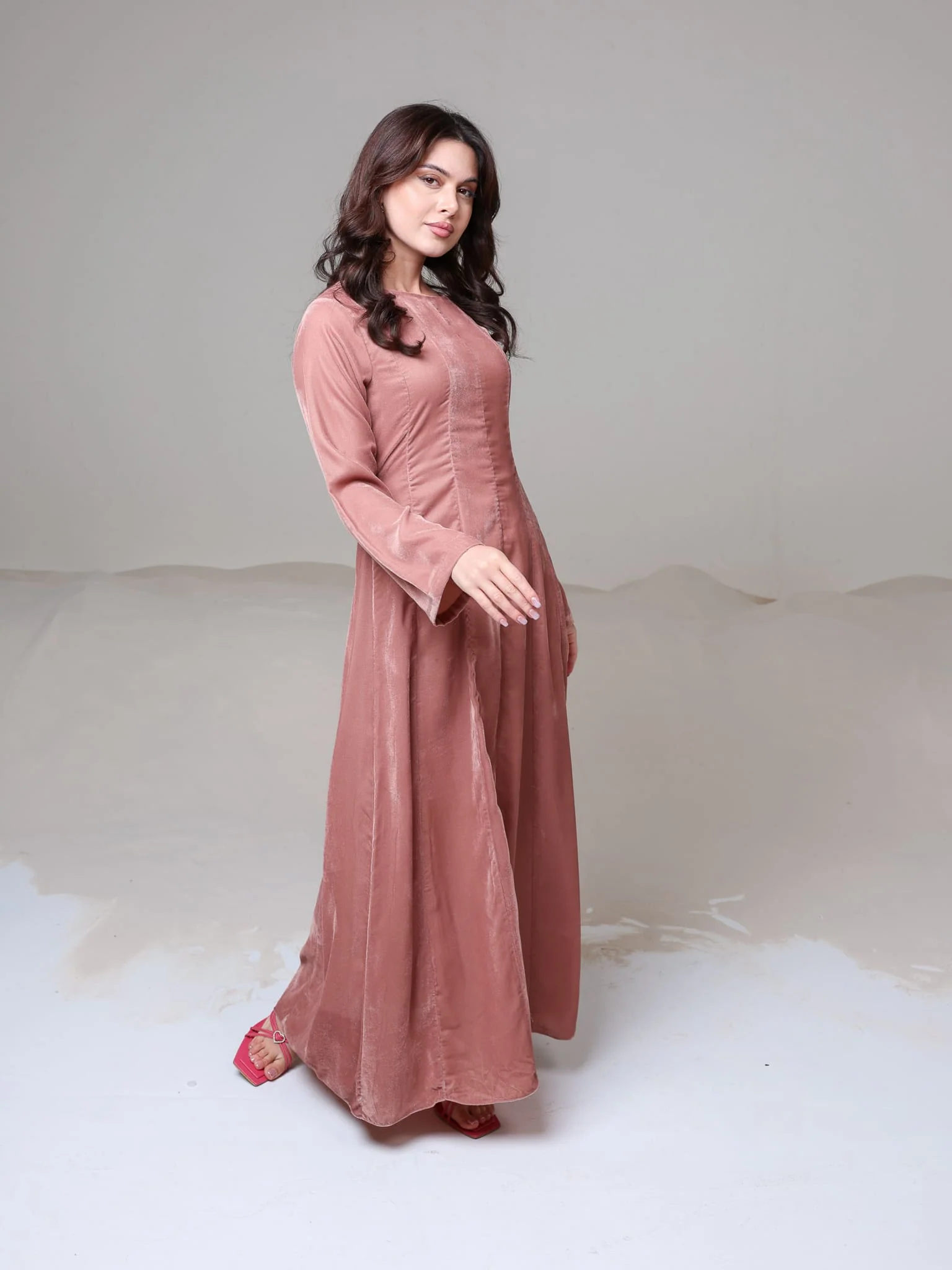 Jezebel Velvet Panel Dress - Image 3