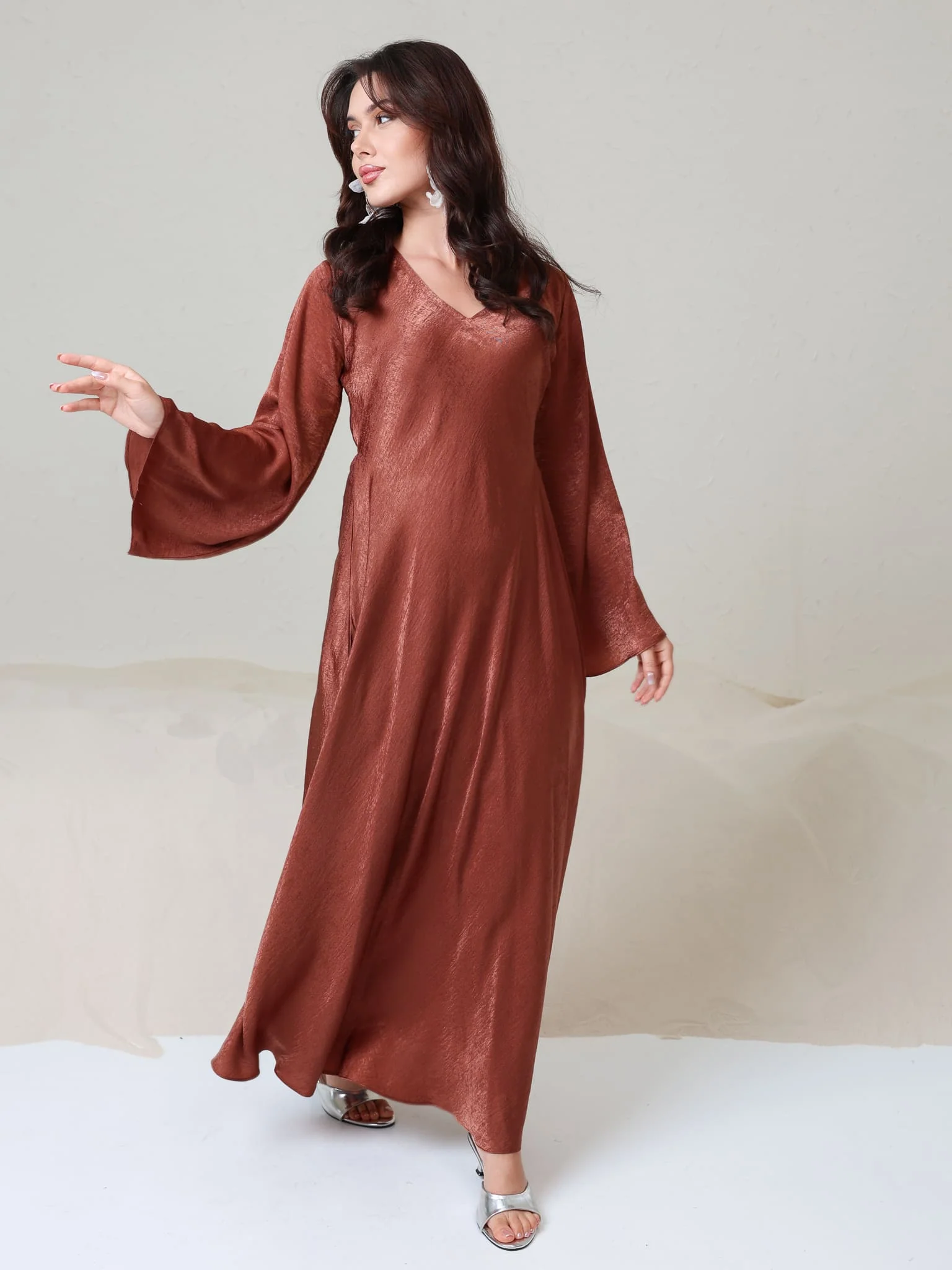 Juni Desert Soft Silk Dress - Image 8