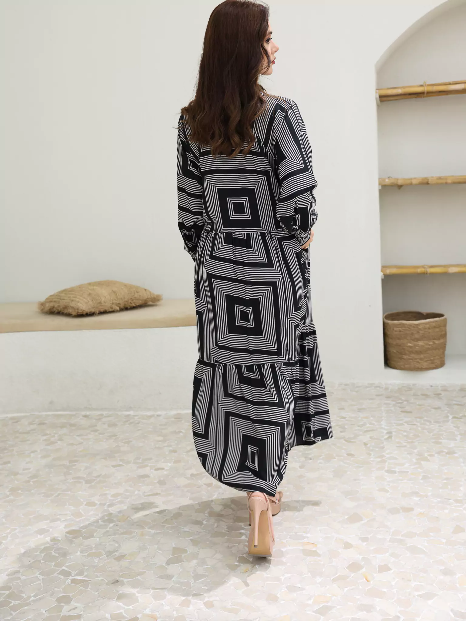Kaleido Geometric Print Dress - Image 3
