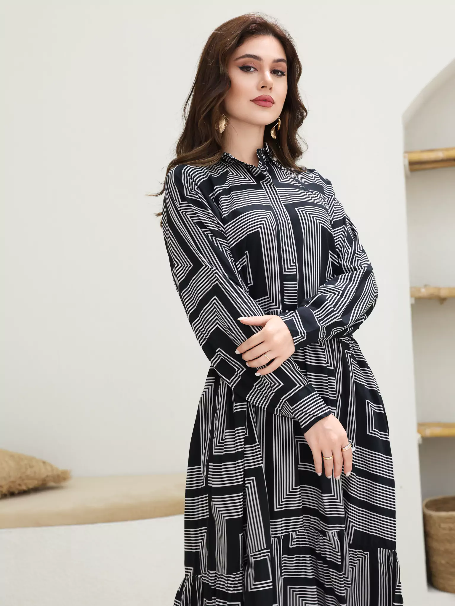 Kaleido Geometric Print Dress - Image 4