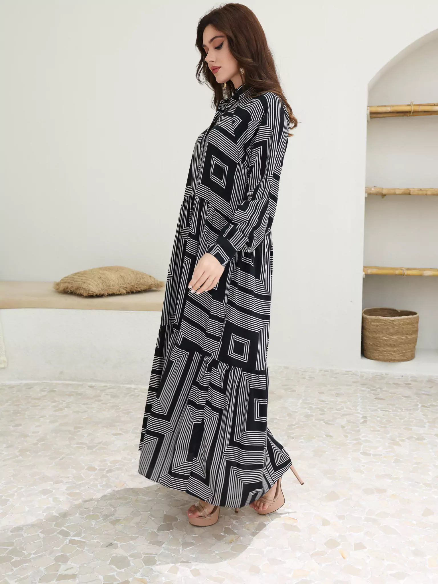 Kaleido Geometric Print Dress - Image 5