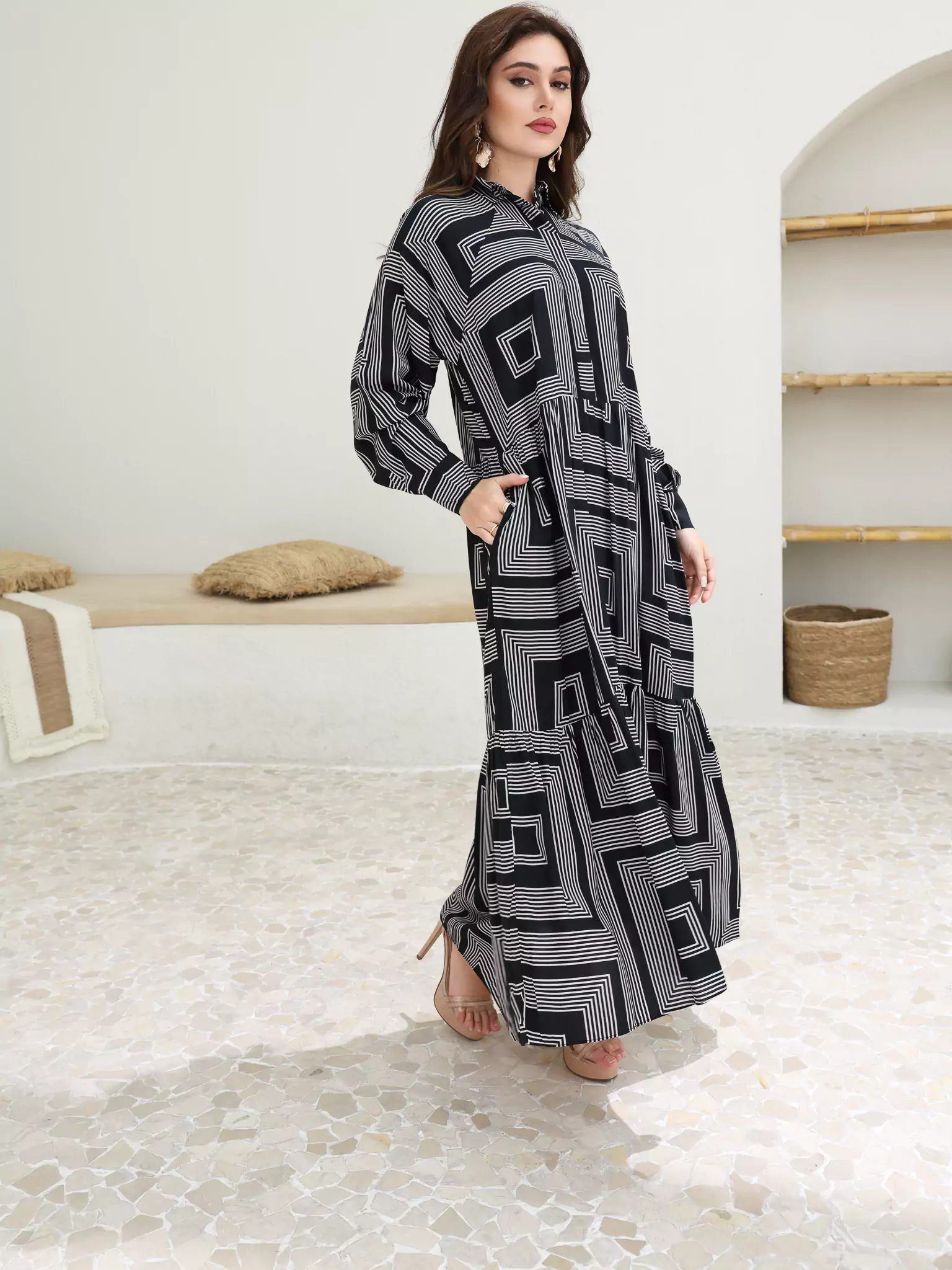 Kaleido Geometric Print Dress - Image 8