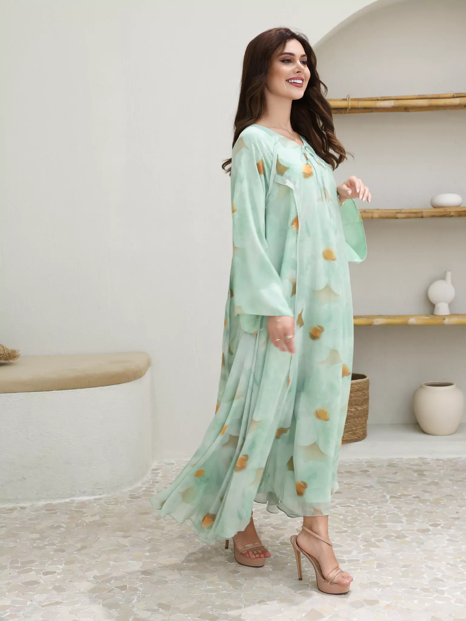 Karlie Printed Long Dress - Image 6