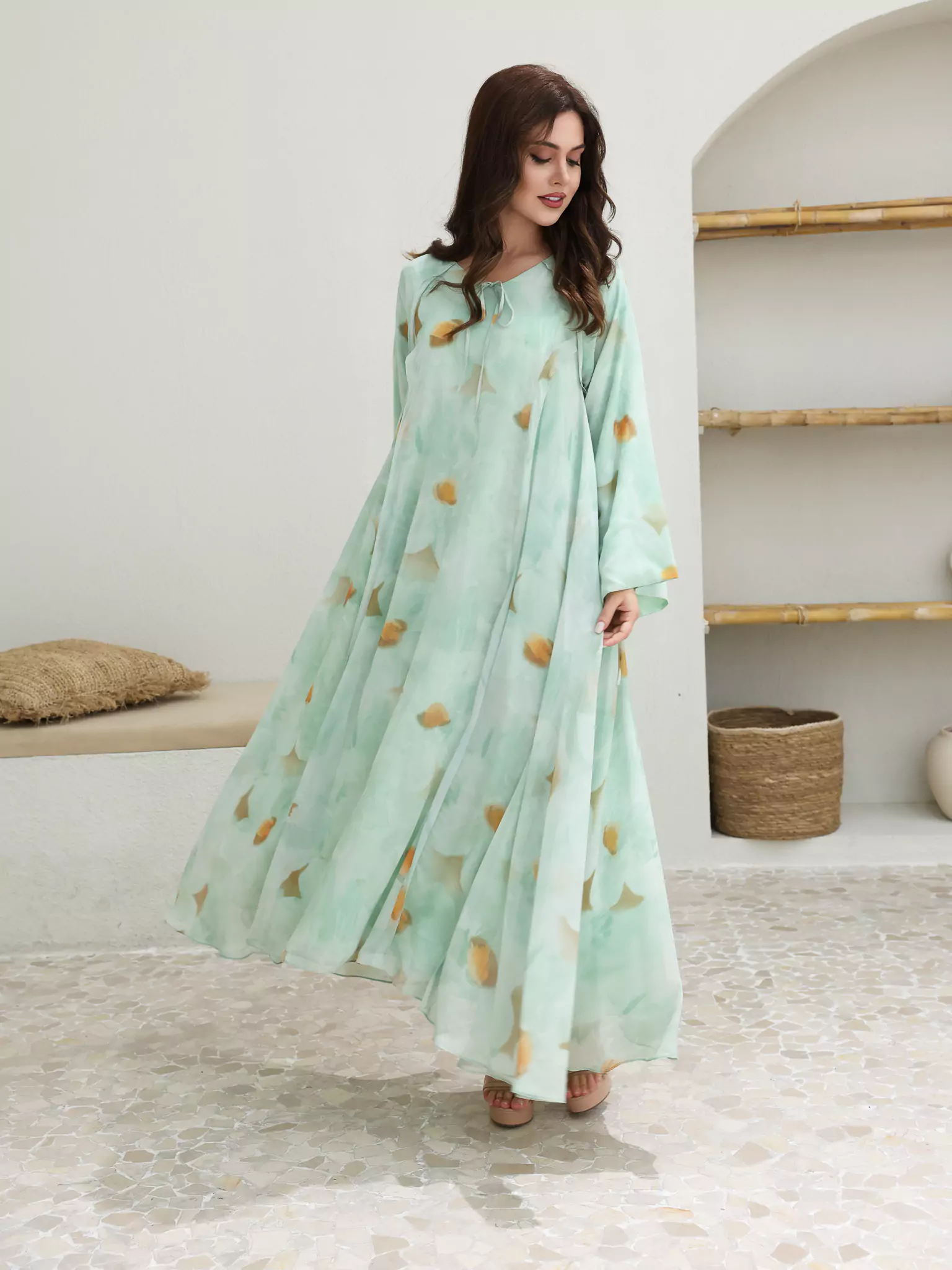 Karlie Printed Long Dress - Image 8