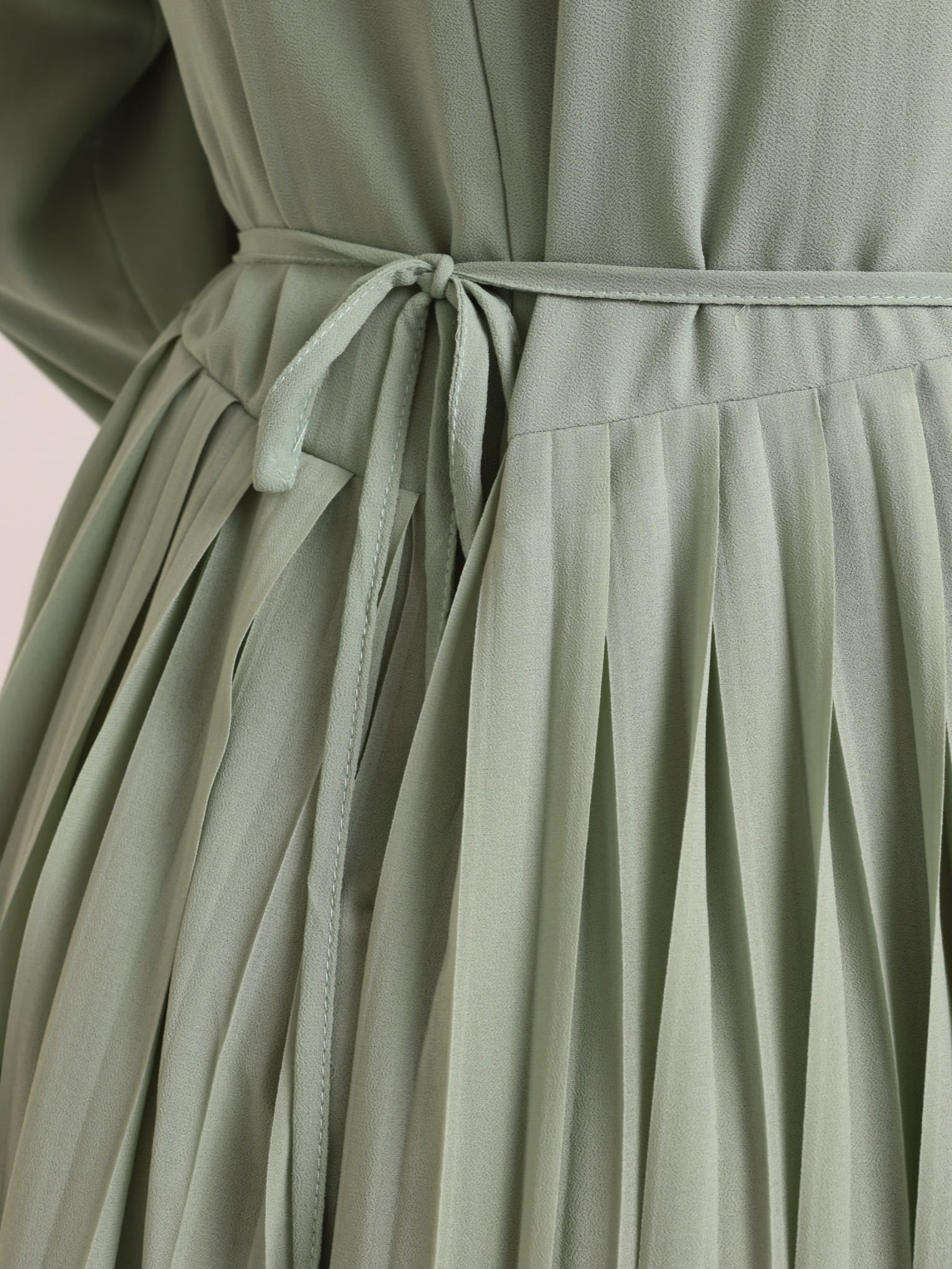 Kysa Drape Pleated Long Dress - Image 6