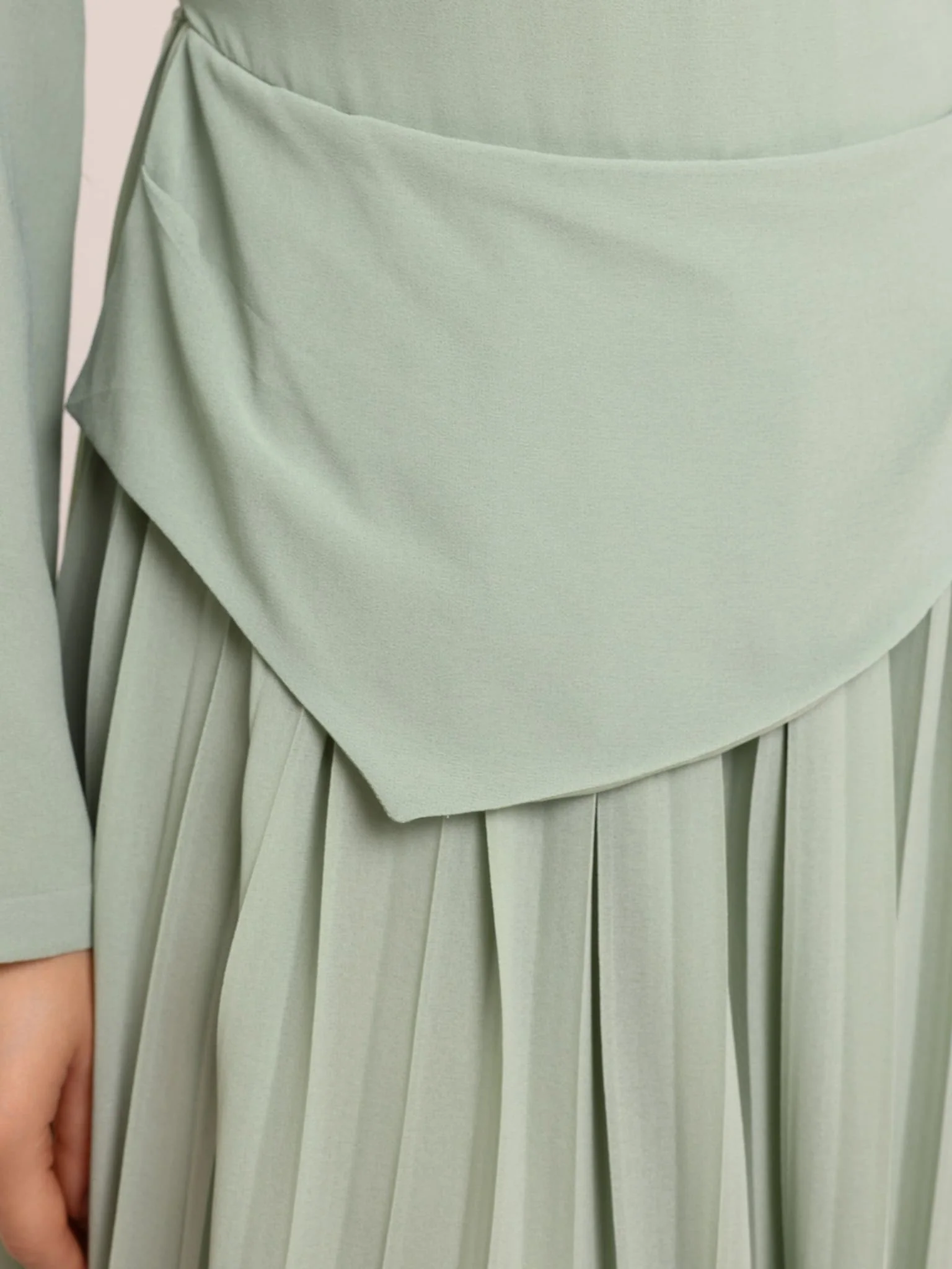 Kysa Drape Pleated Long Dress - Image 8