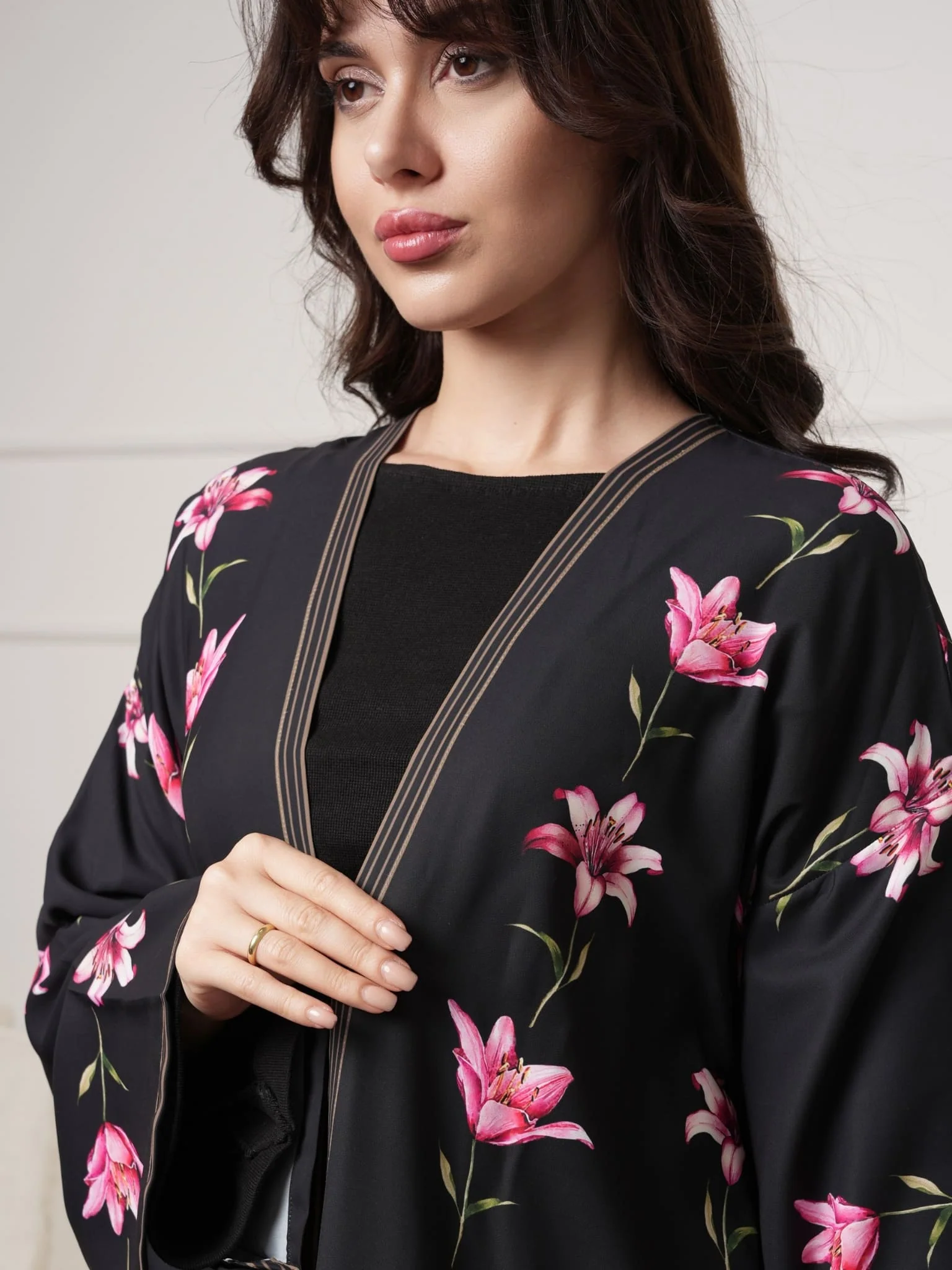 Lily Breeze Black Tulip Upper / Abaya - Image 2