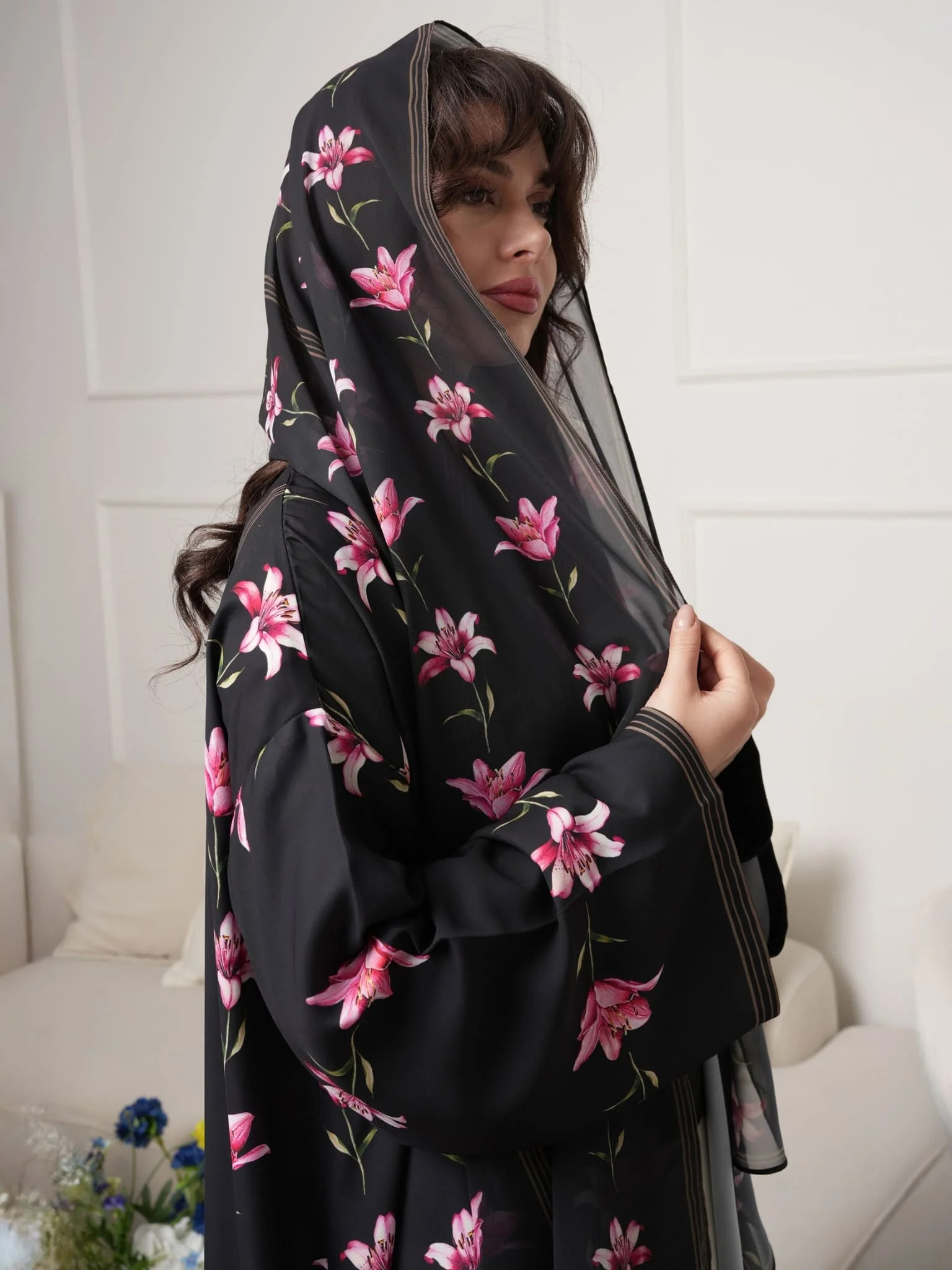 Lily Breeze Black Tulip Upper / Abaya - Image 5