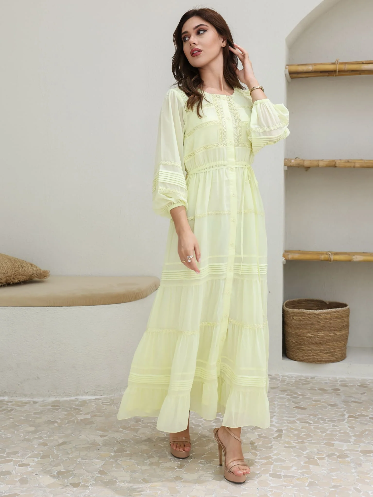 Limelette Lace Long Dress - Image 4