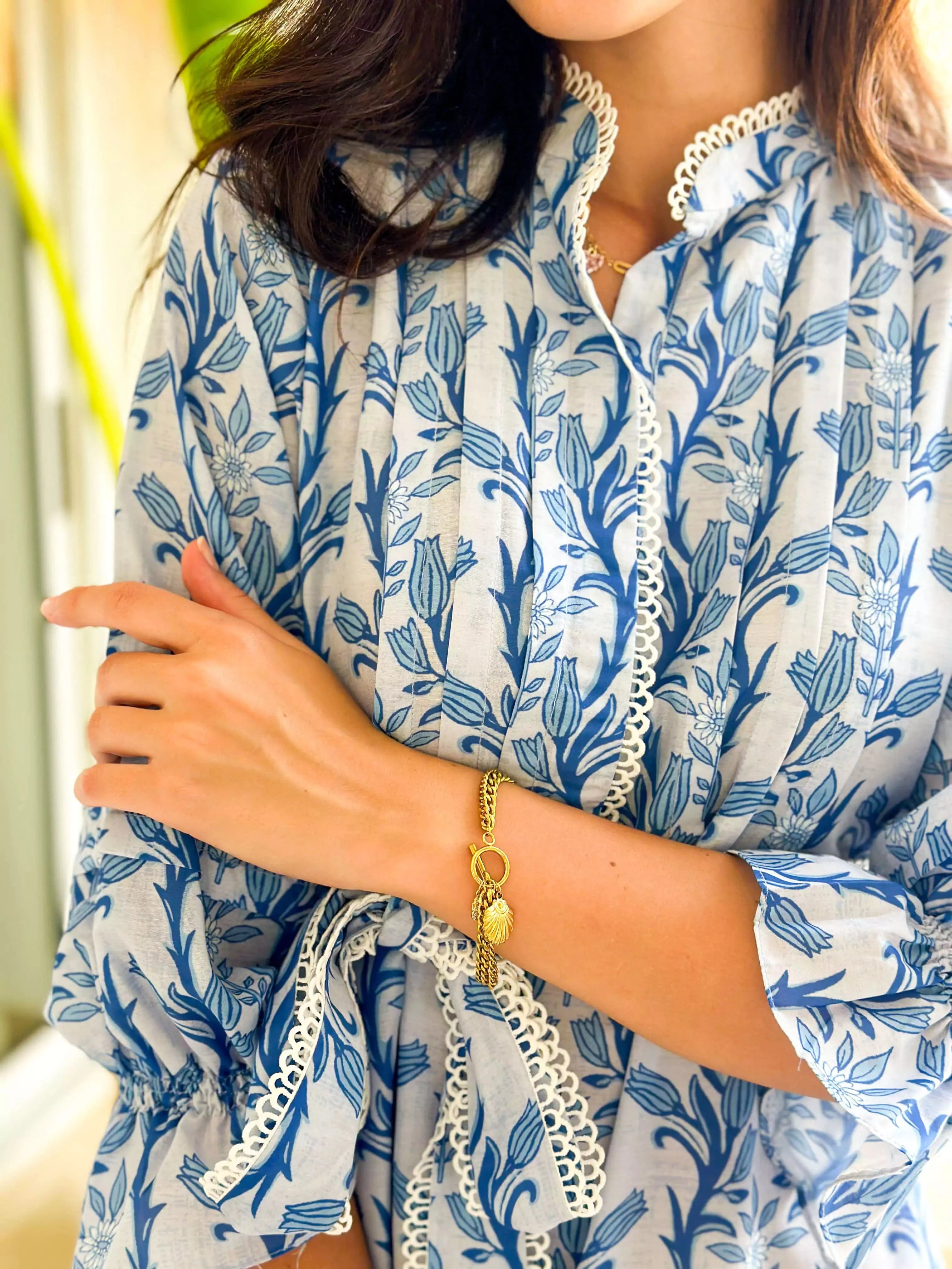 Livia Blue Long Dress - Image 7