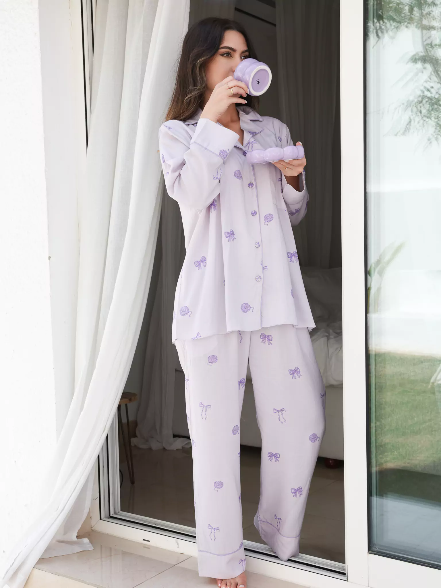 Lullaby Lounge Bow Shirt - Image 3