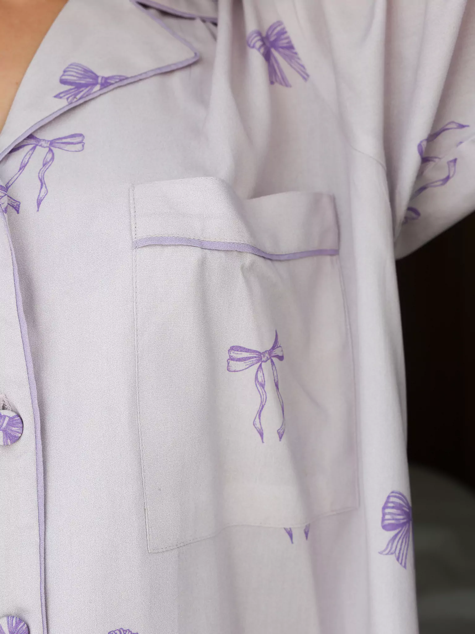 Lullaby Lounge Bow Shirt - Image 4