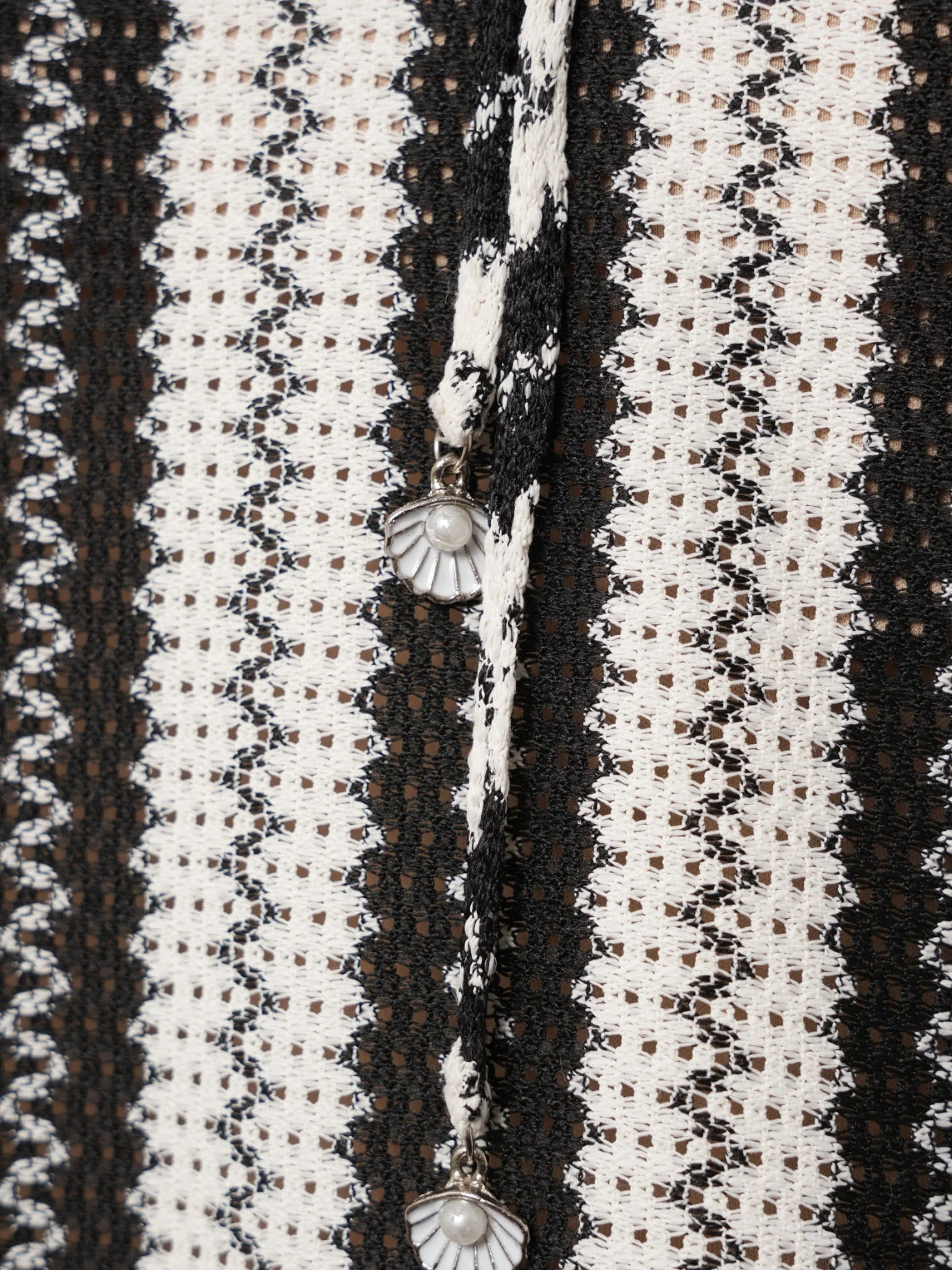 Lumi Black And White Crochet Dress - Image 2