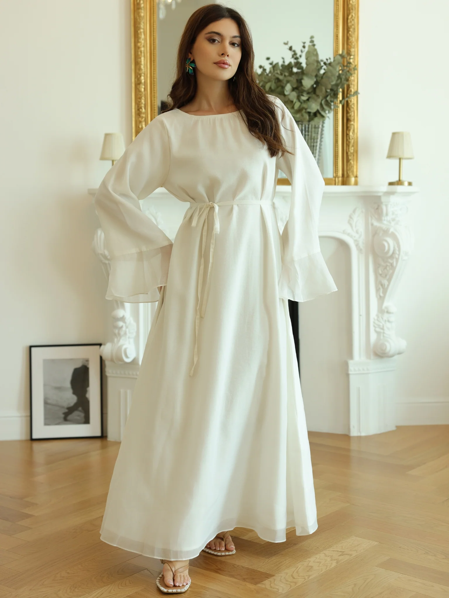 Maeve White Flowy Dress - Image 3