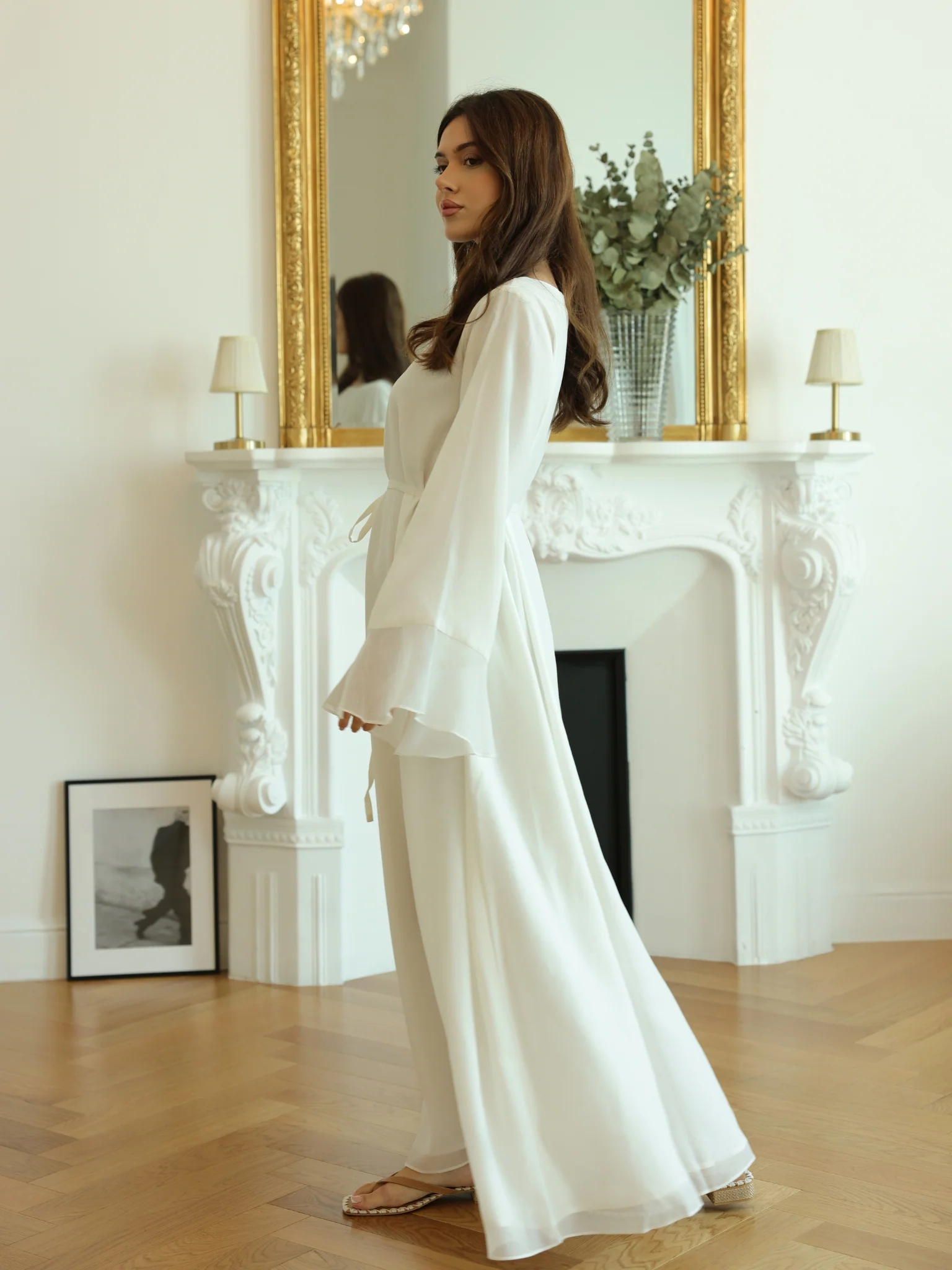 Maeve White Flowy Dress - Image 4