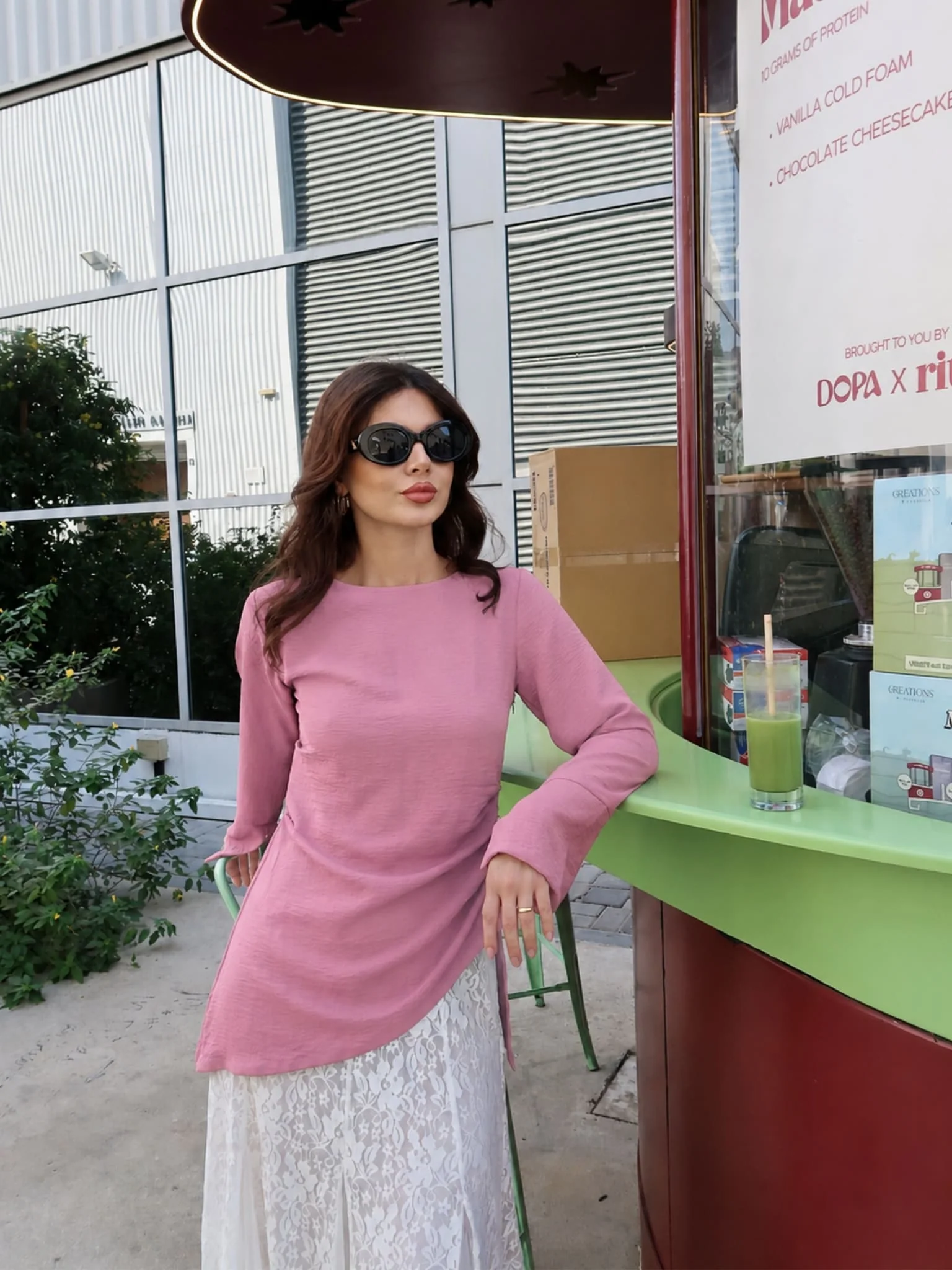 Maisy Pink Asymmetric Shirt