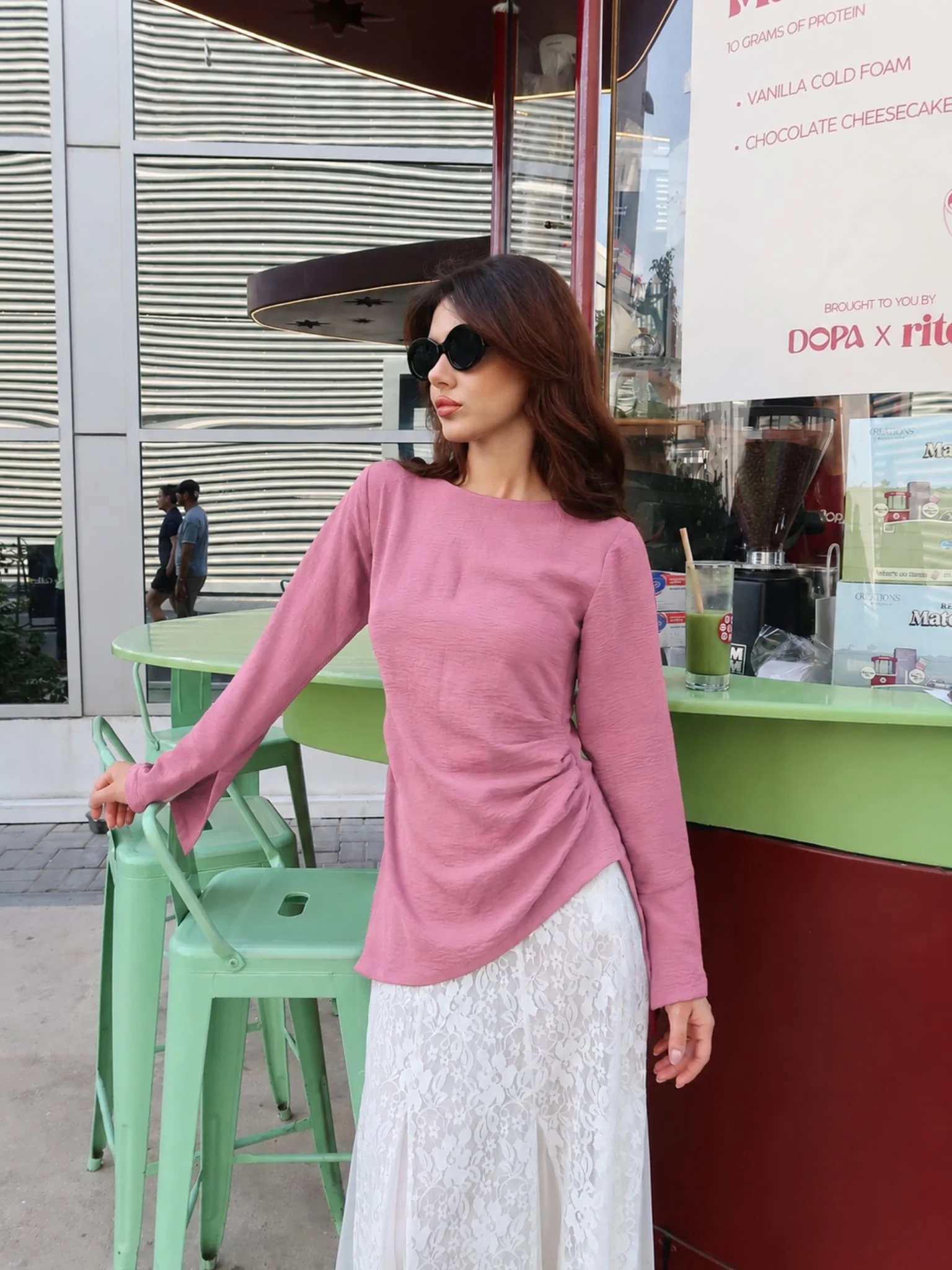 Maisy Pink Asymmetric Shirt - Image 2