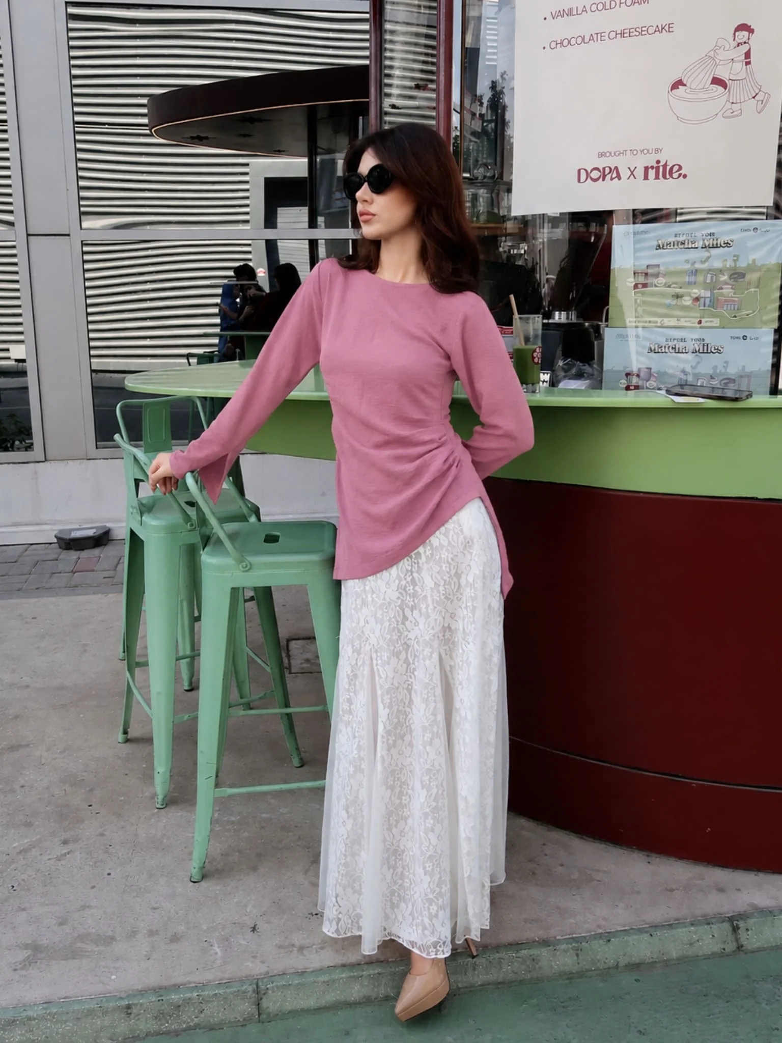 Maisy Pink Asymmetric Shirt - Image 4