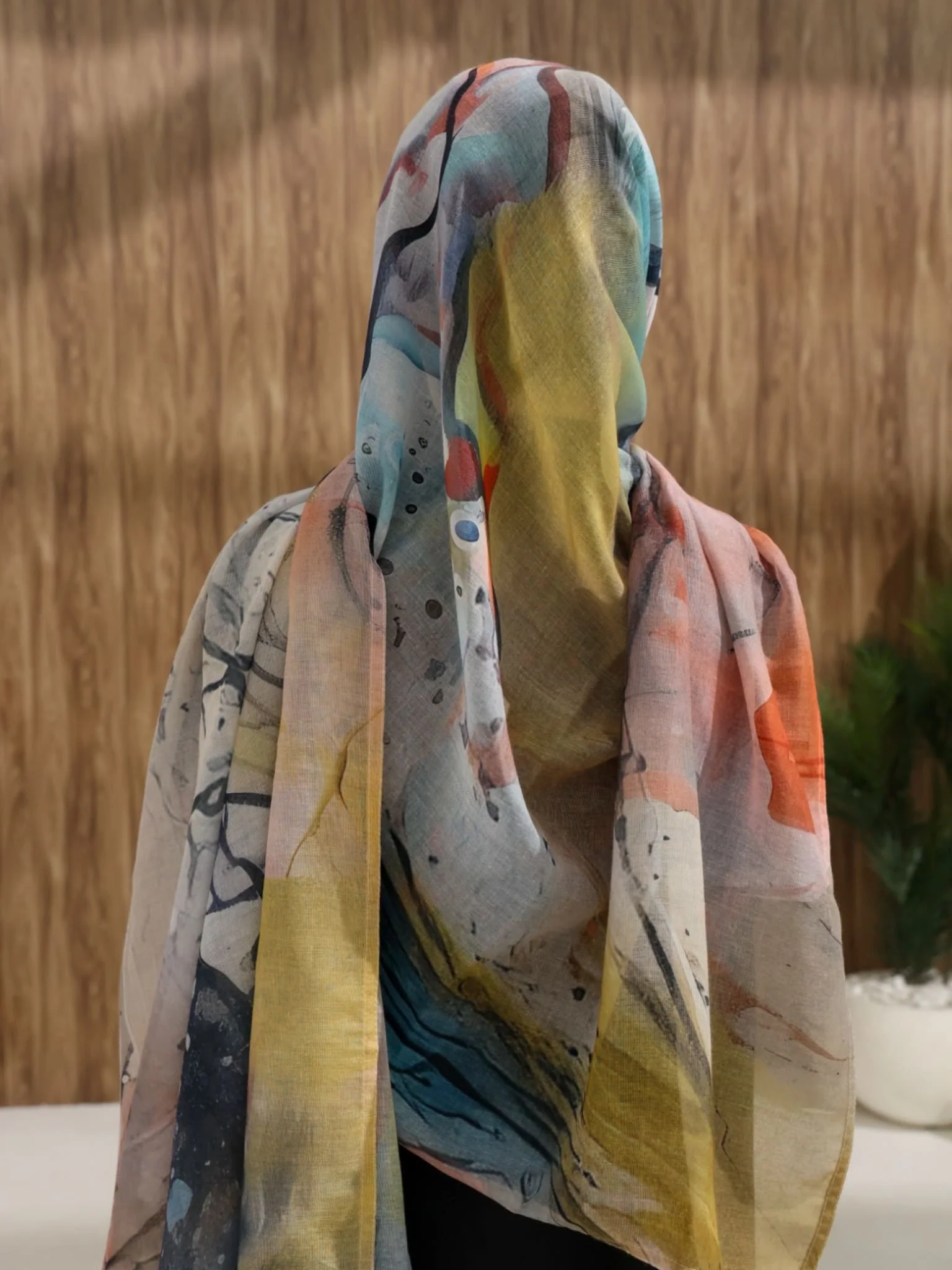 Marble Honey Printed Hijab - Image 2