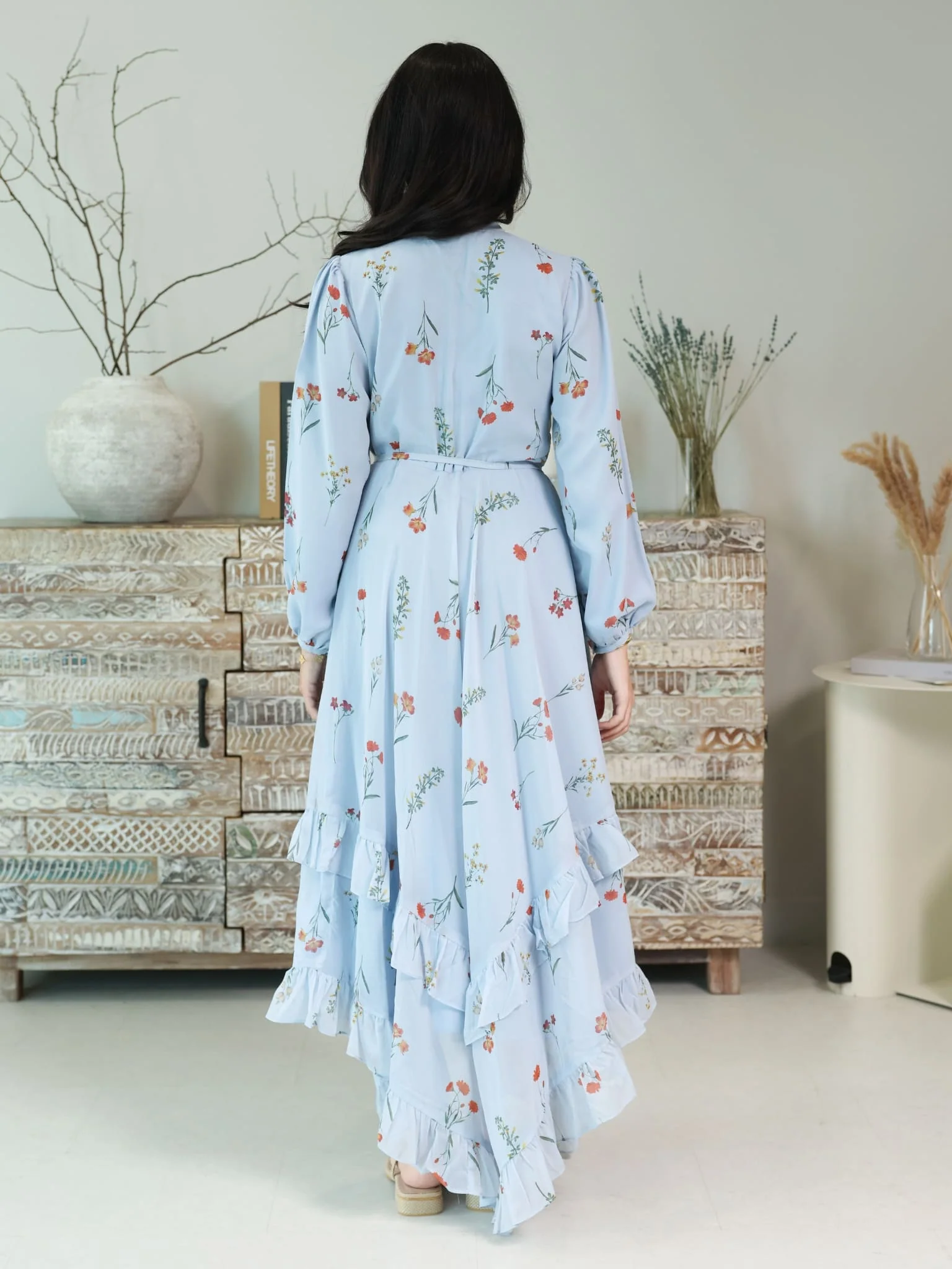 Marigold Blue Frill Dress - Image 3
