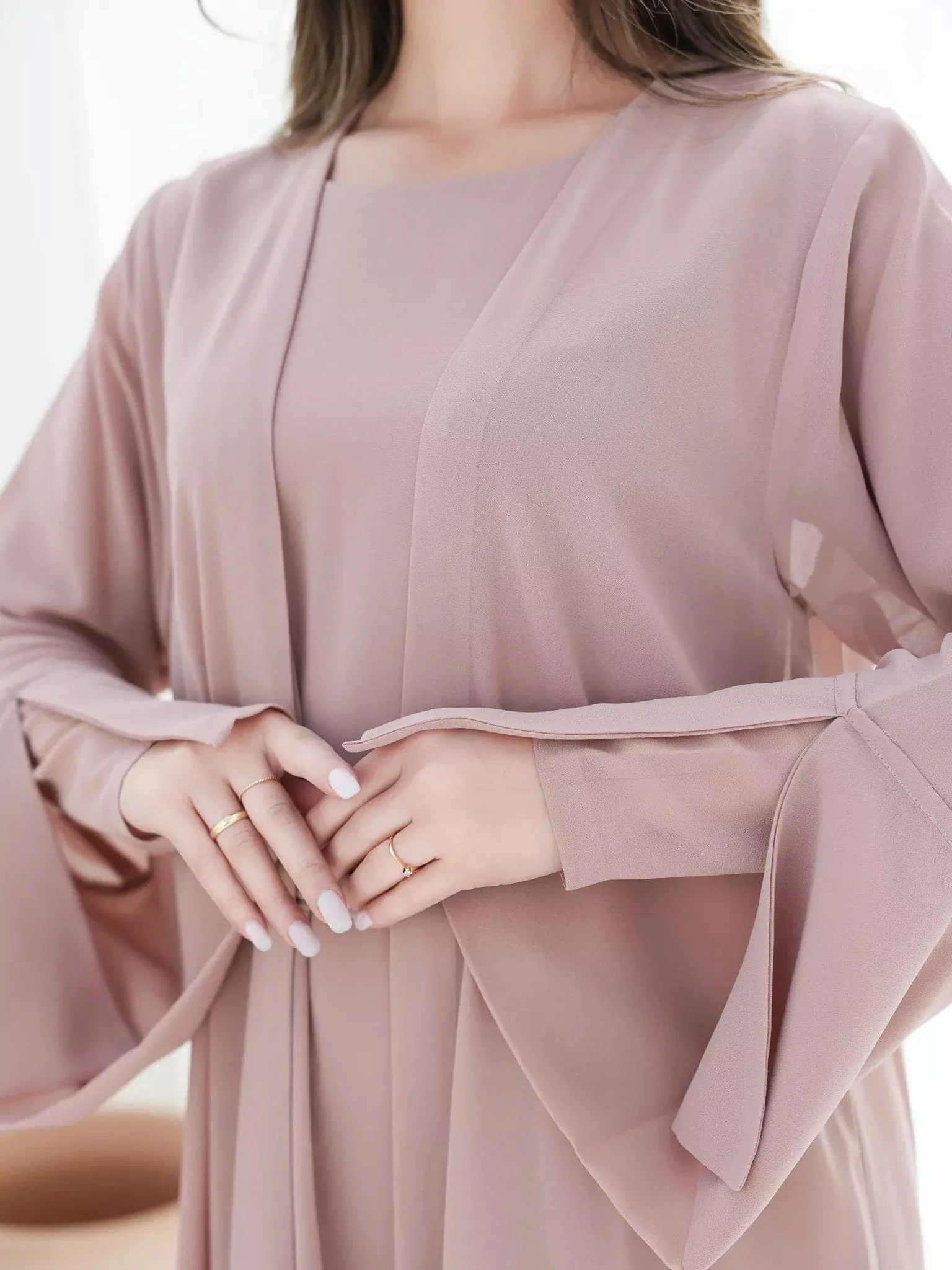 Mariposa Beige Full Dress And Upper - Image 2