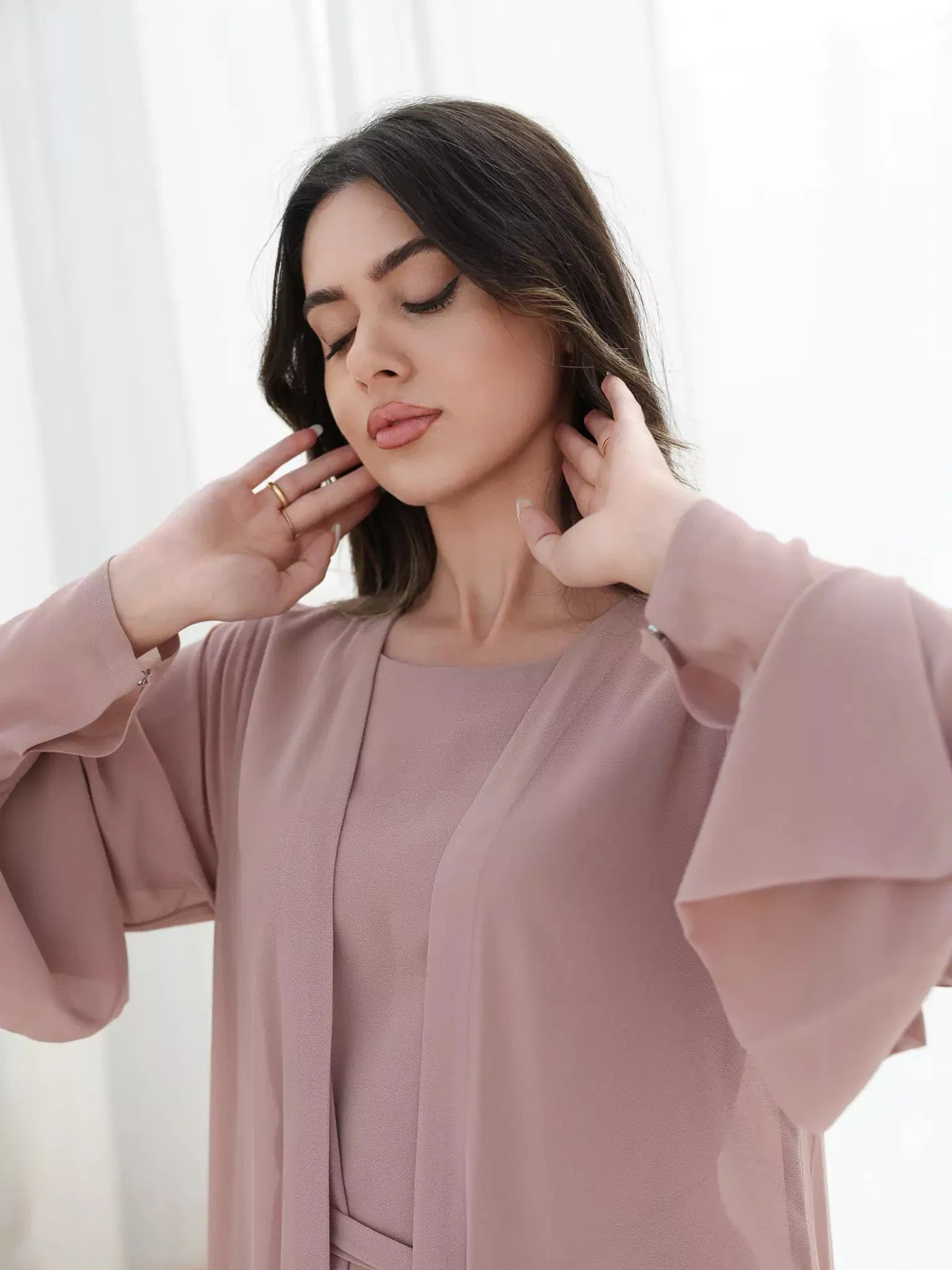 Mariposa Beige Full Dress And Upper - Image 4