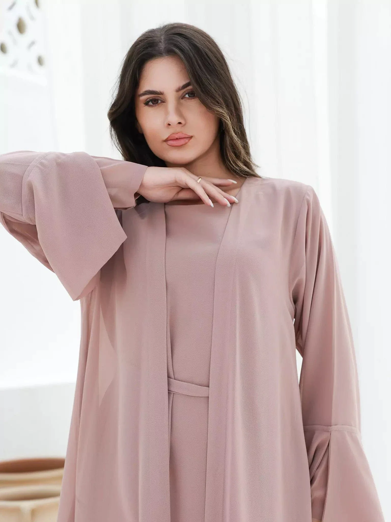 Mariposa Beige Full Dress And Upper - Image 6