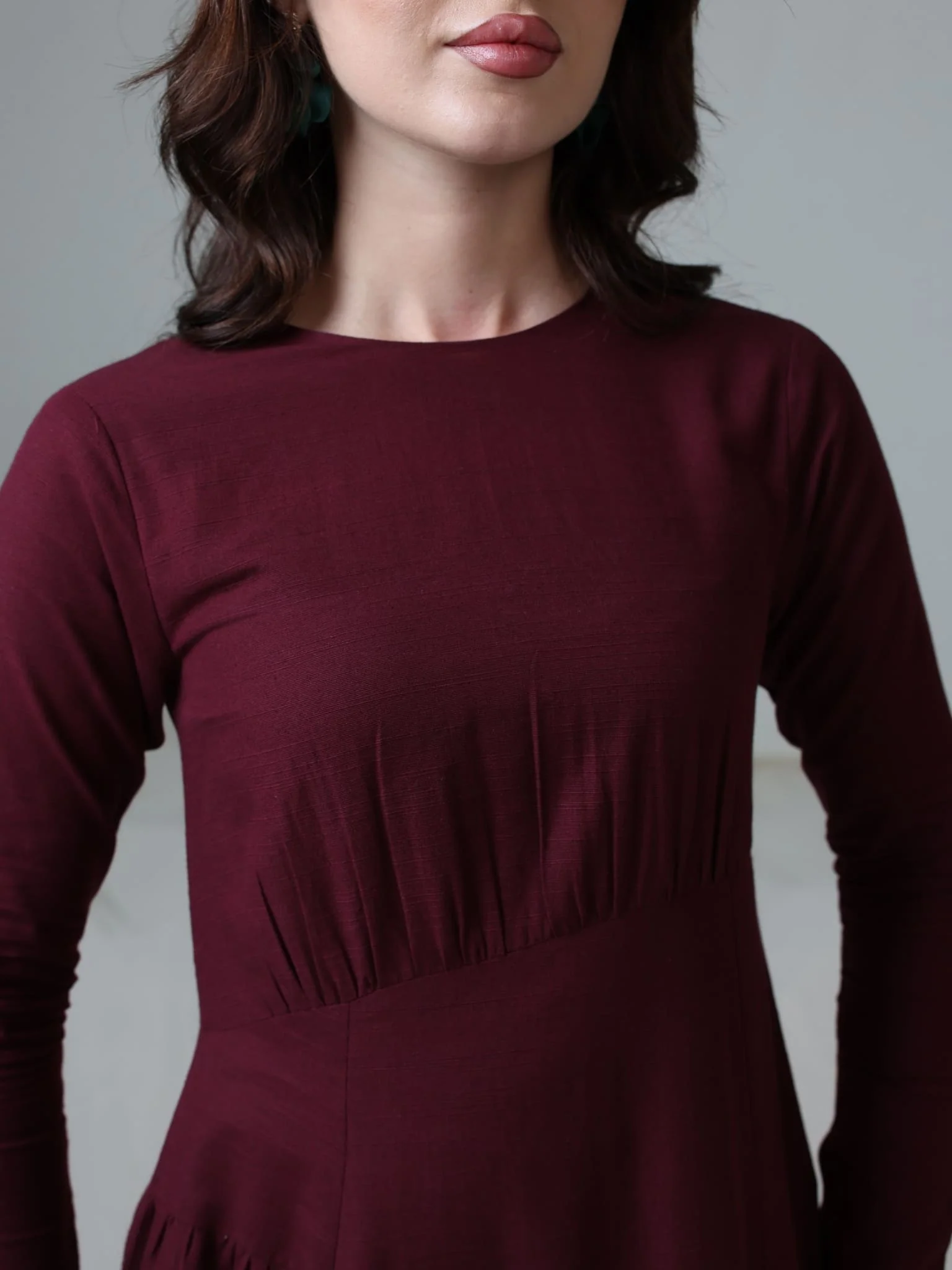 Maroon Rush Long Dress - Image 2