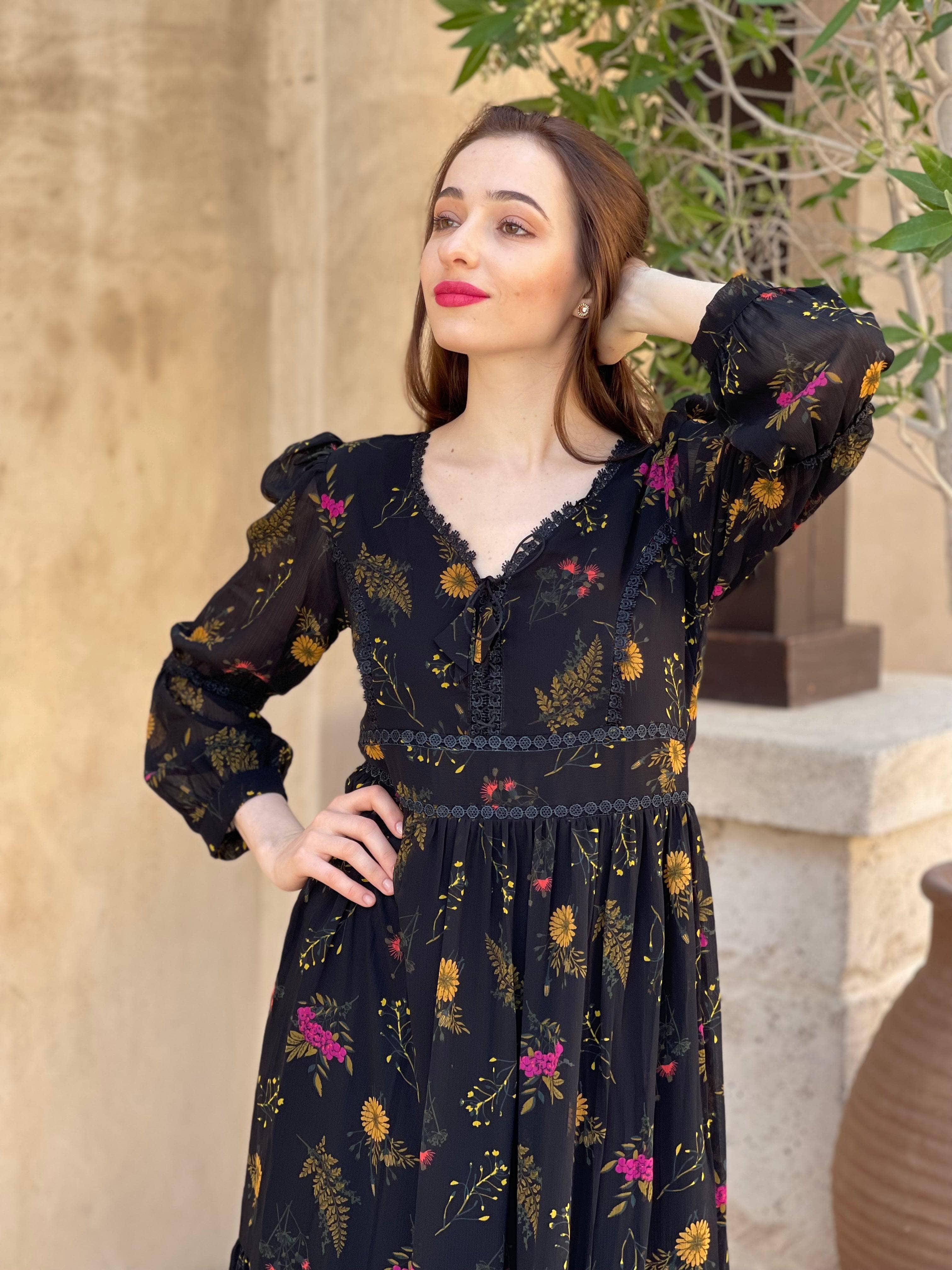Mays Day Black Floral Dress - Image 2