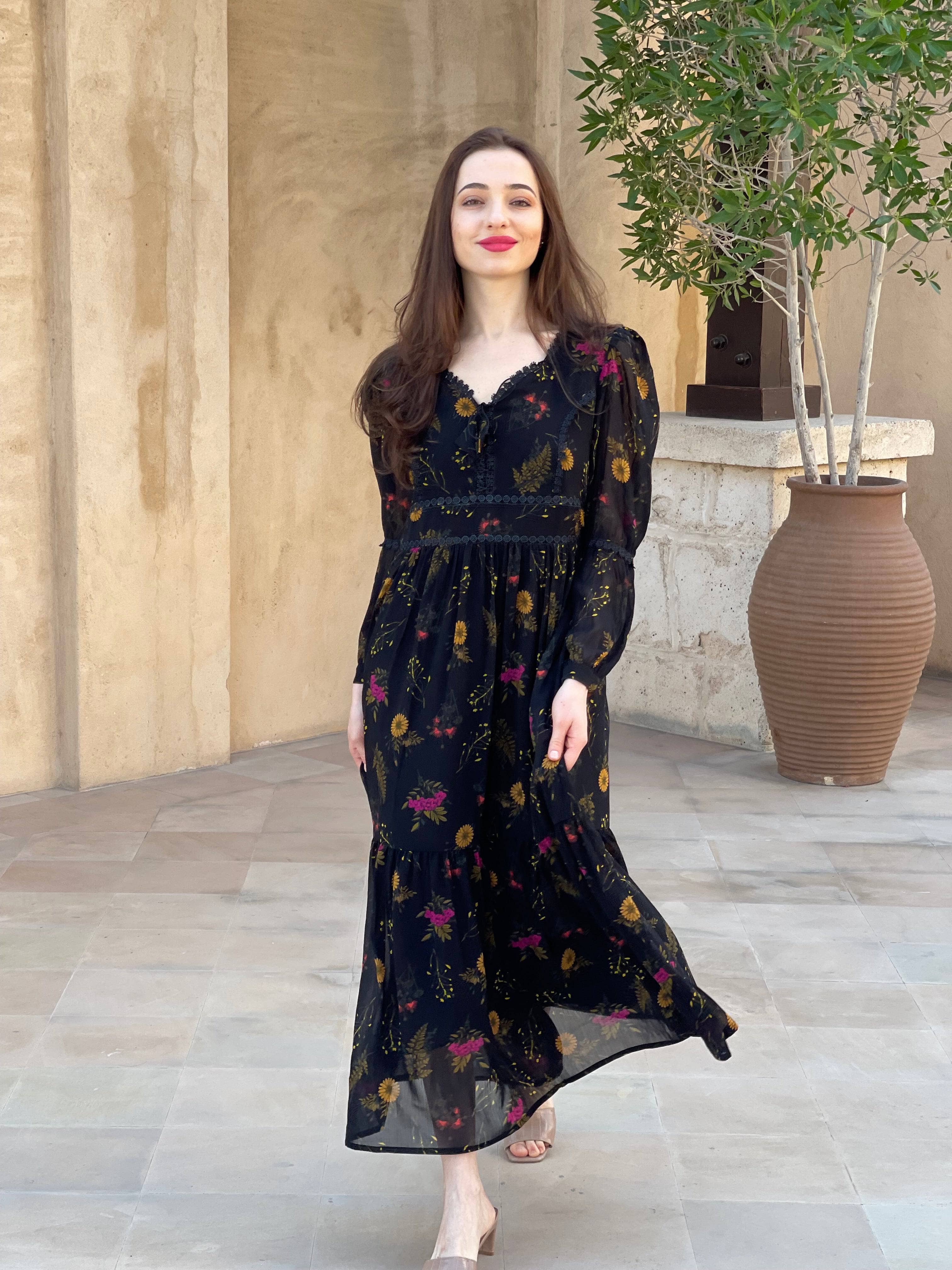Mays Day Black Floral Dress - Image 3