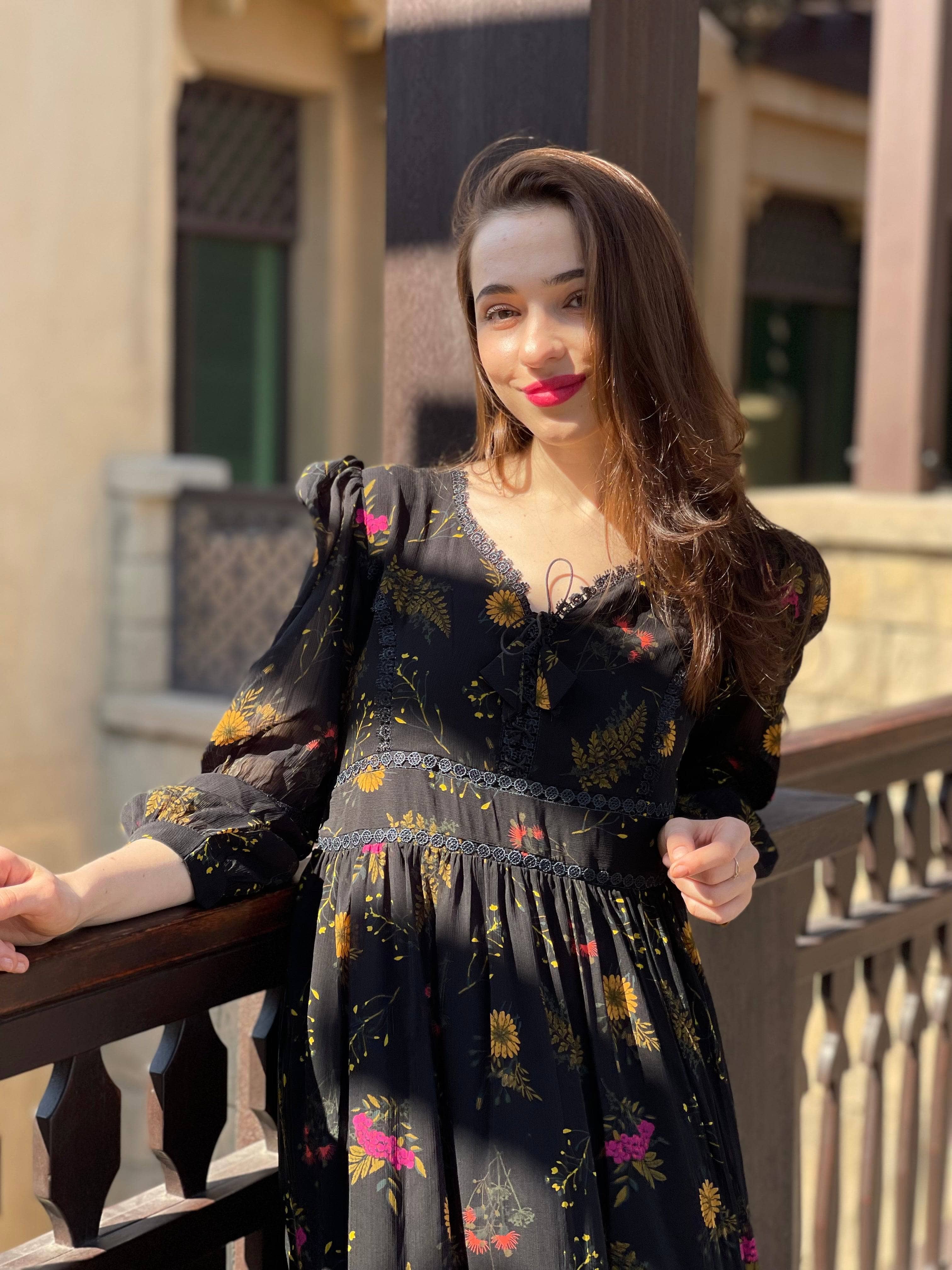 Mays Day Black Floral Dress - Image 4
