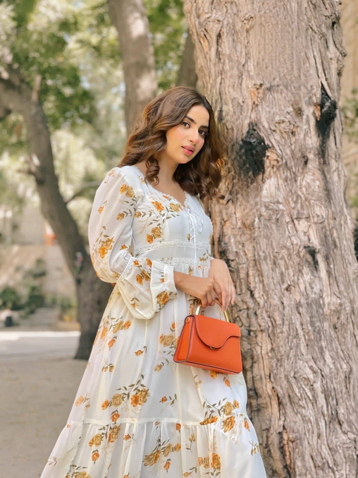 Mays Day Off White Floral Dress - Image 4