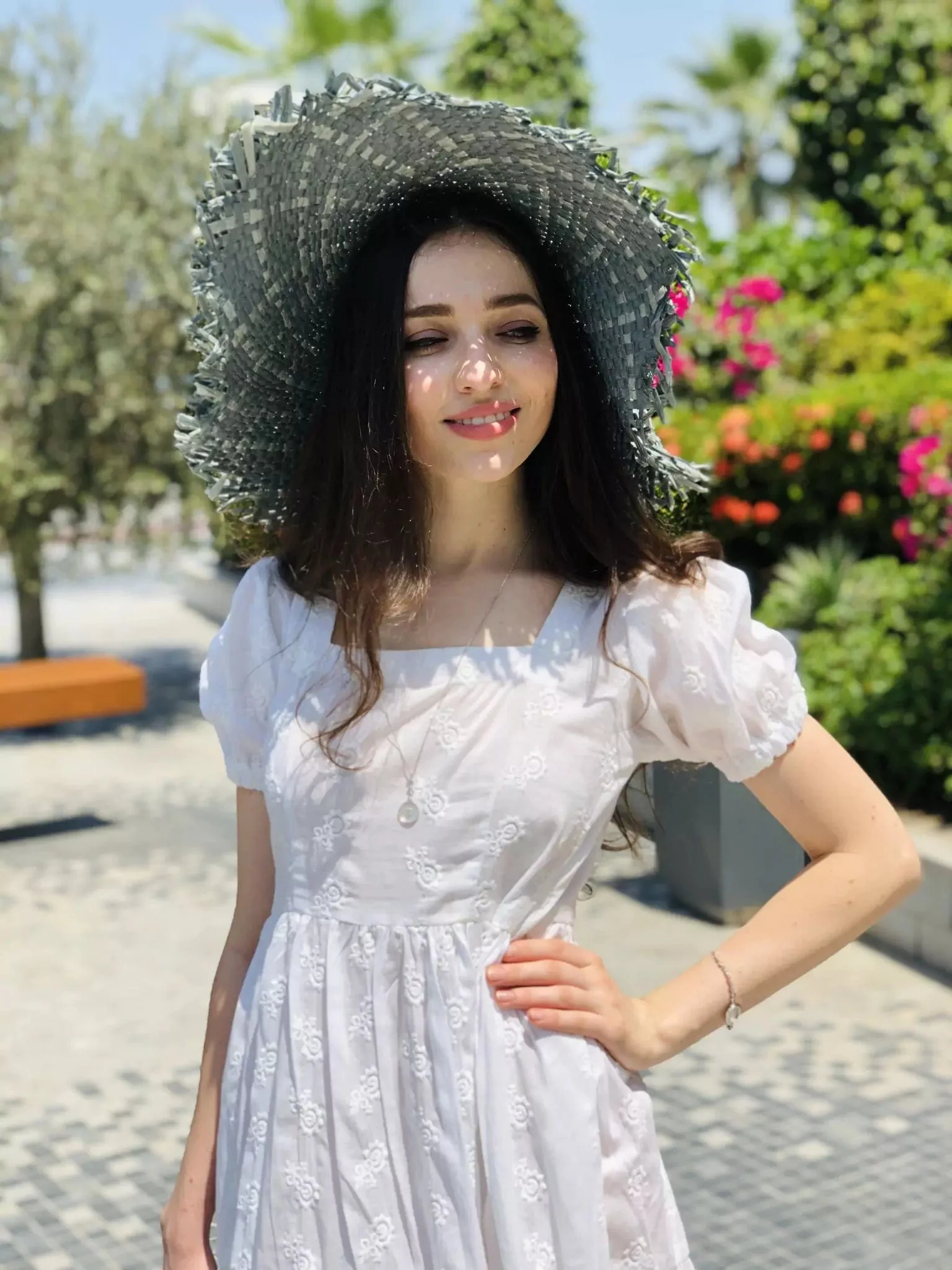 Mid Summer Embroidered Dress - White - Image 4