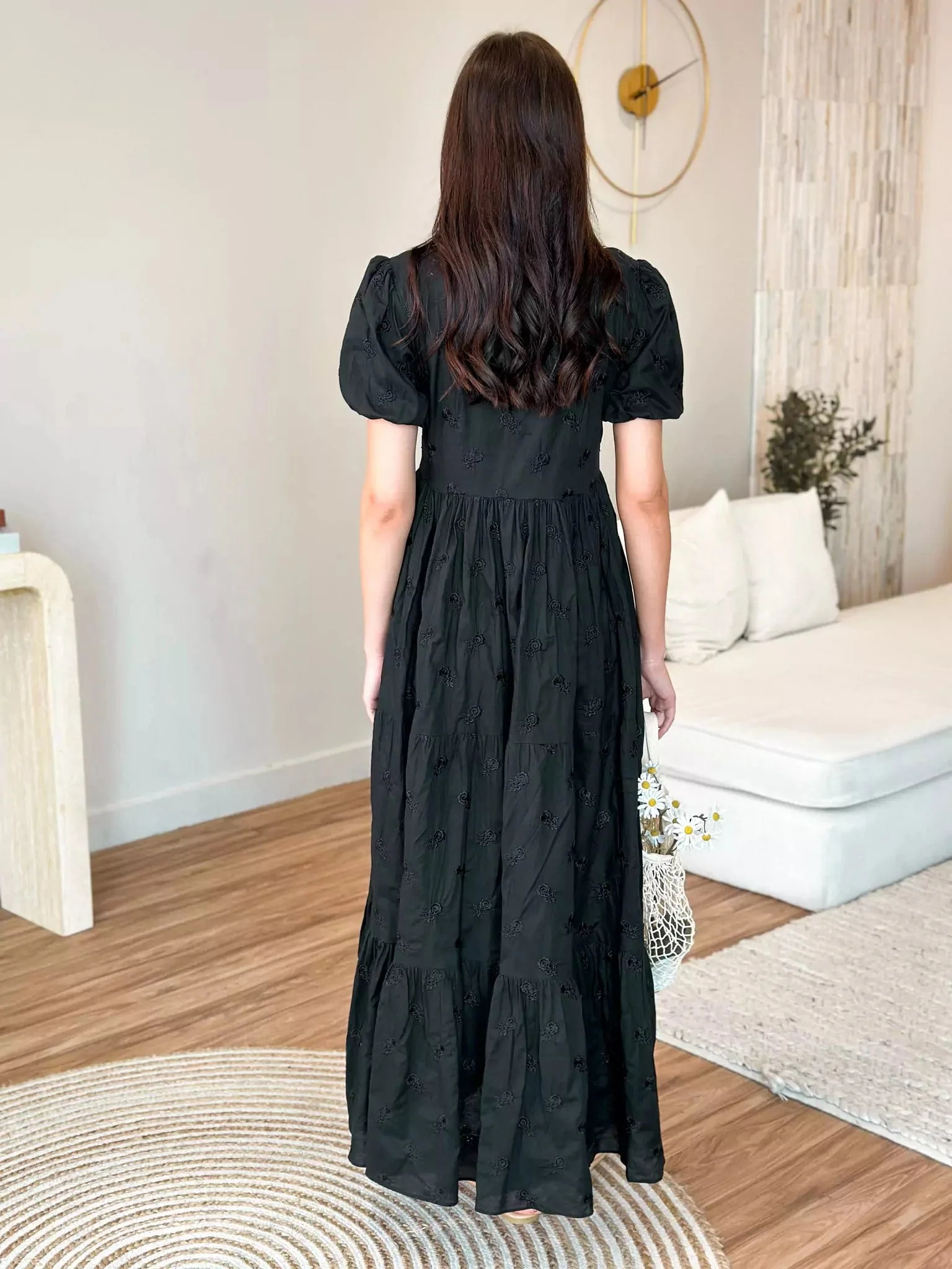 Mid Summer Embroidered Dress - Black - Image 10