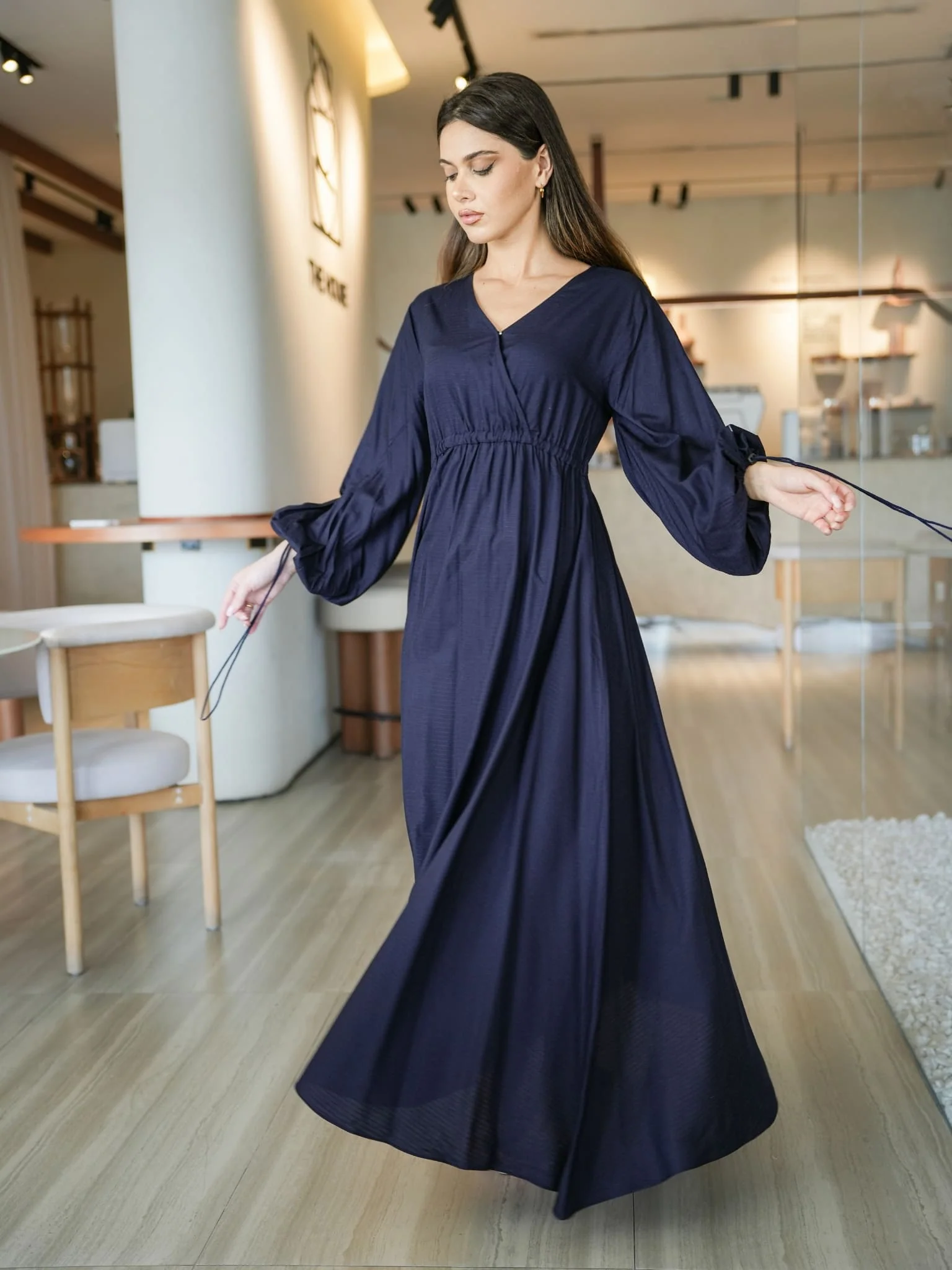 Milaska Blue Long Dress - Image 4