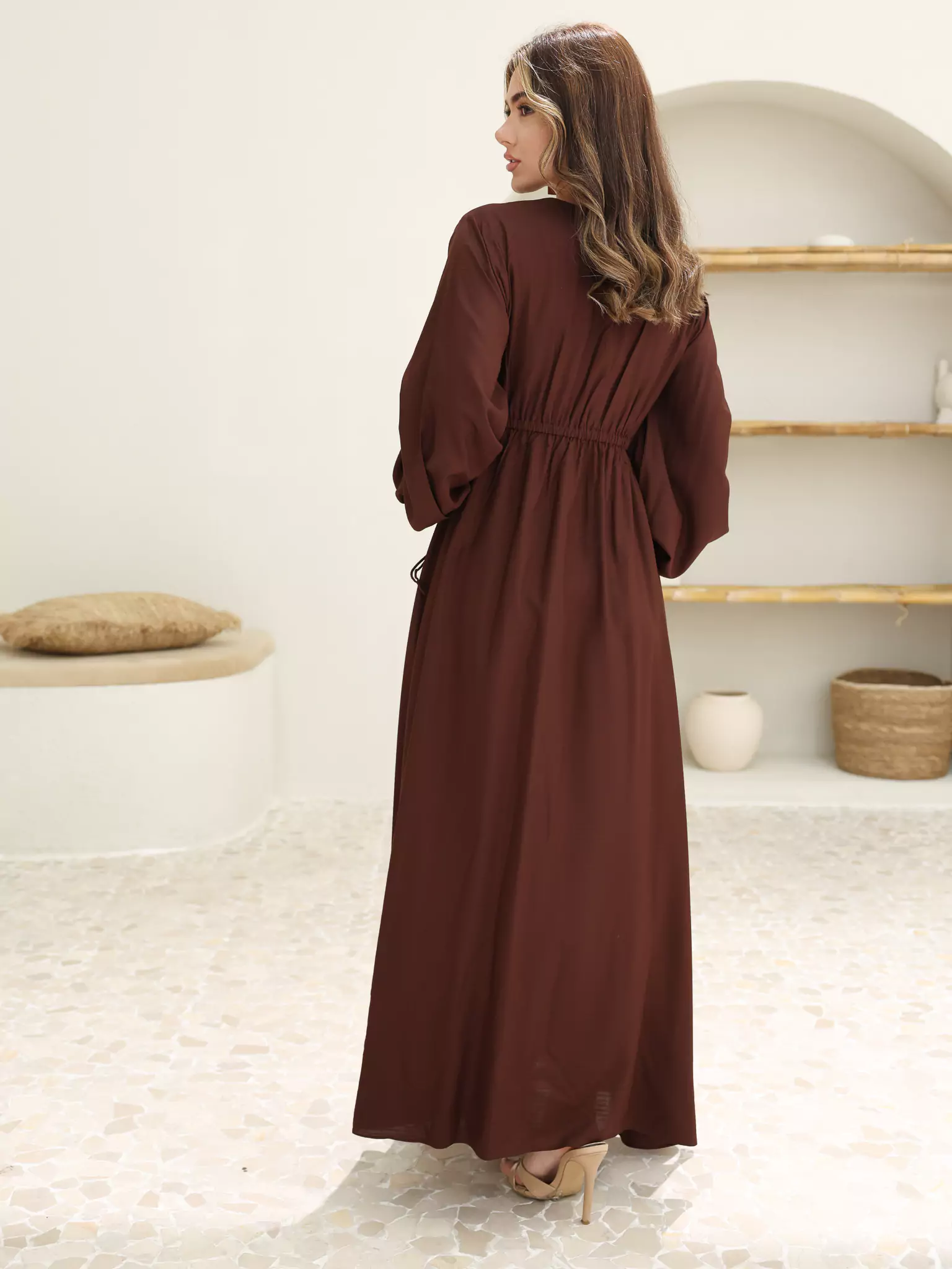 Milaska Brown Long Dress - Image 7