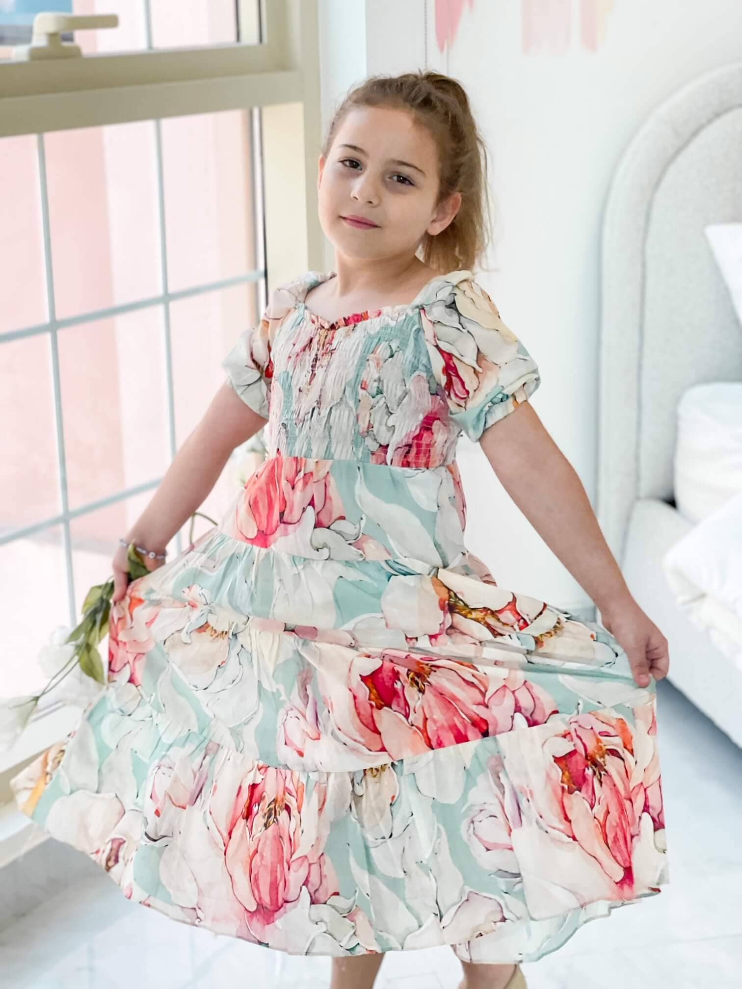 Mini Azure Smock Dress - Image 11