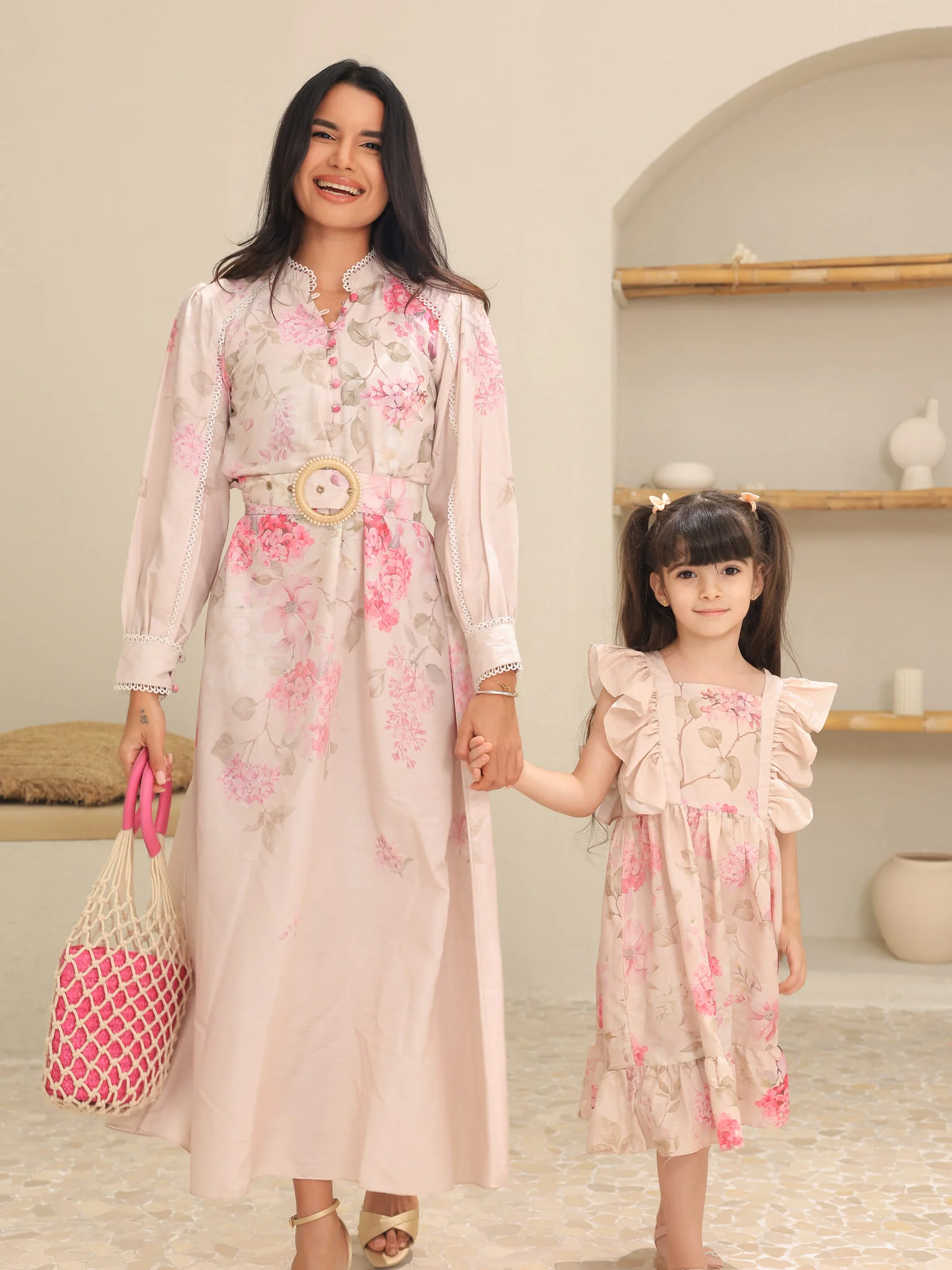Mini Bellina Pink Floral Dress - Image 3