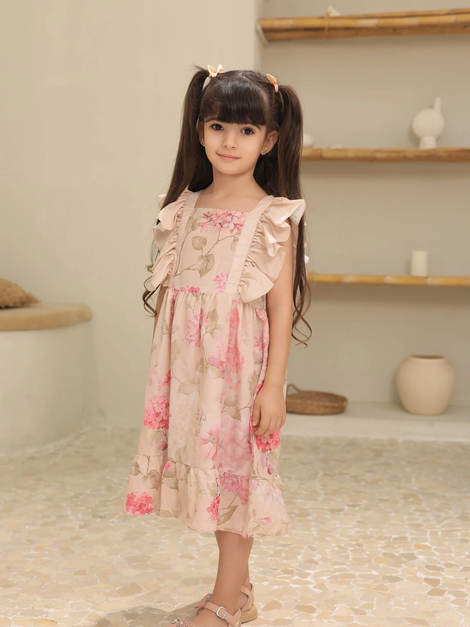 Mini Bellina Pink Floral Dress - Image 4
